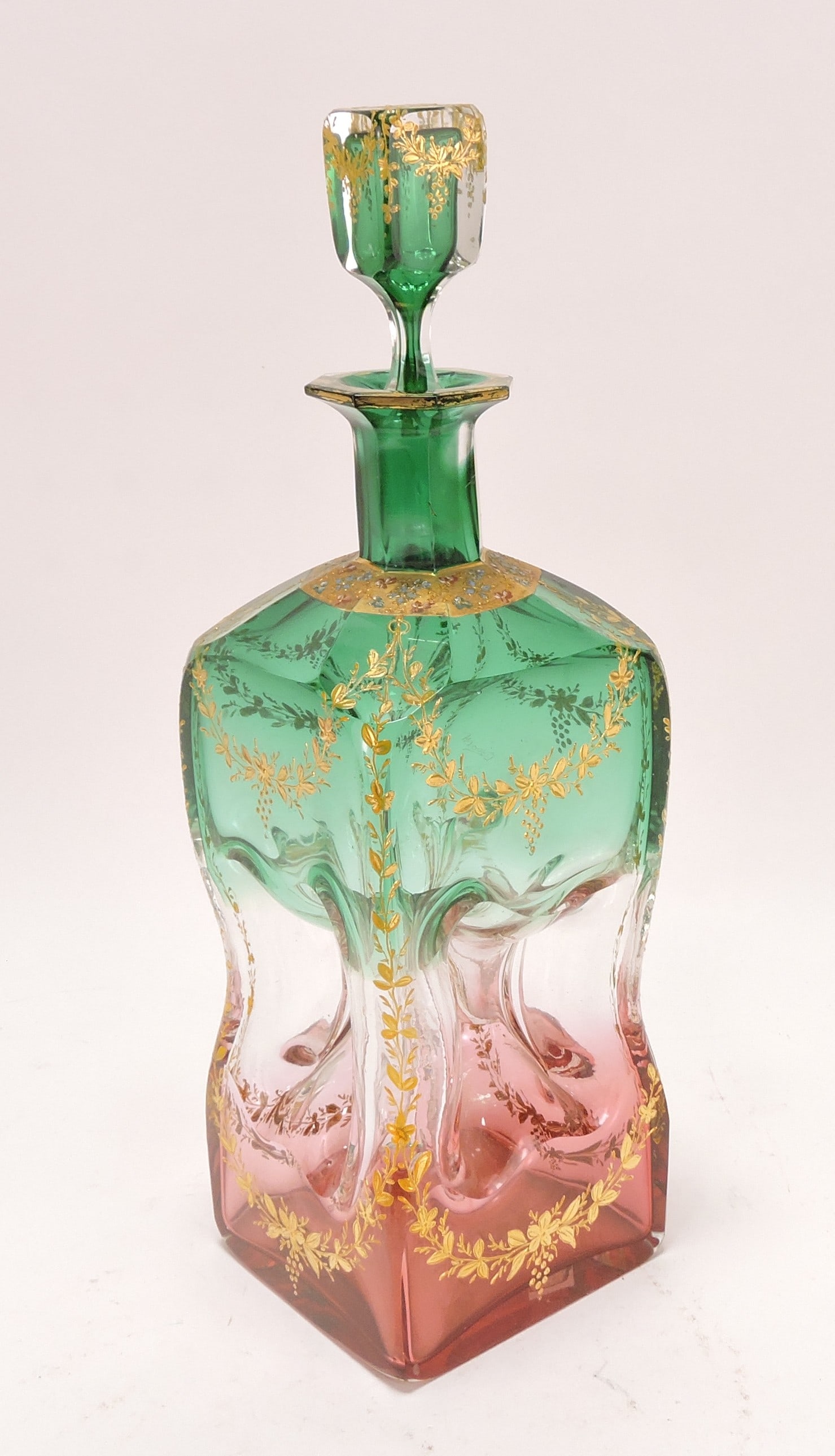 Moser liquor bottle with heavy gold (1 of 1)
