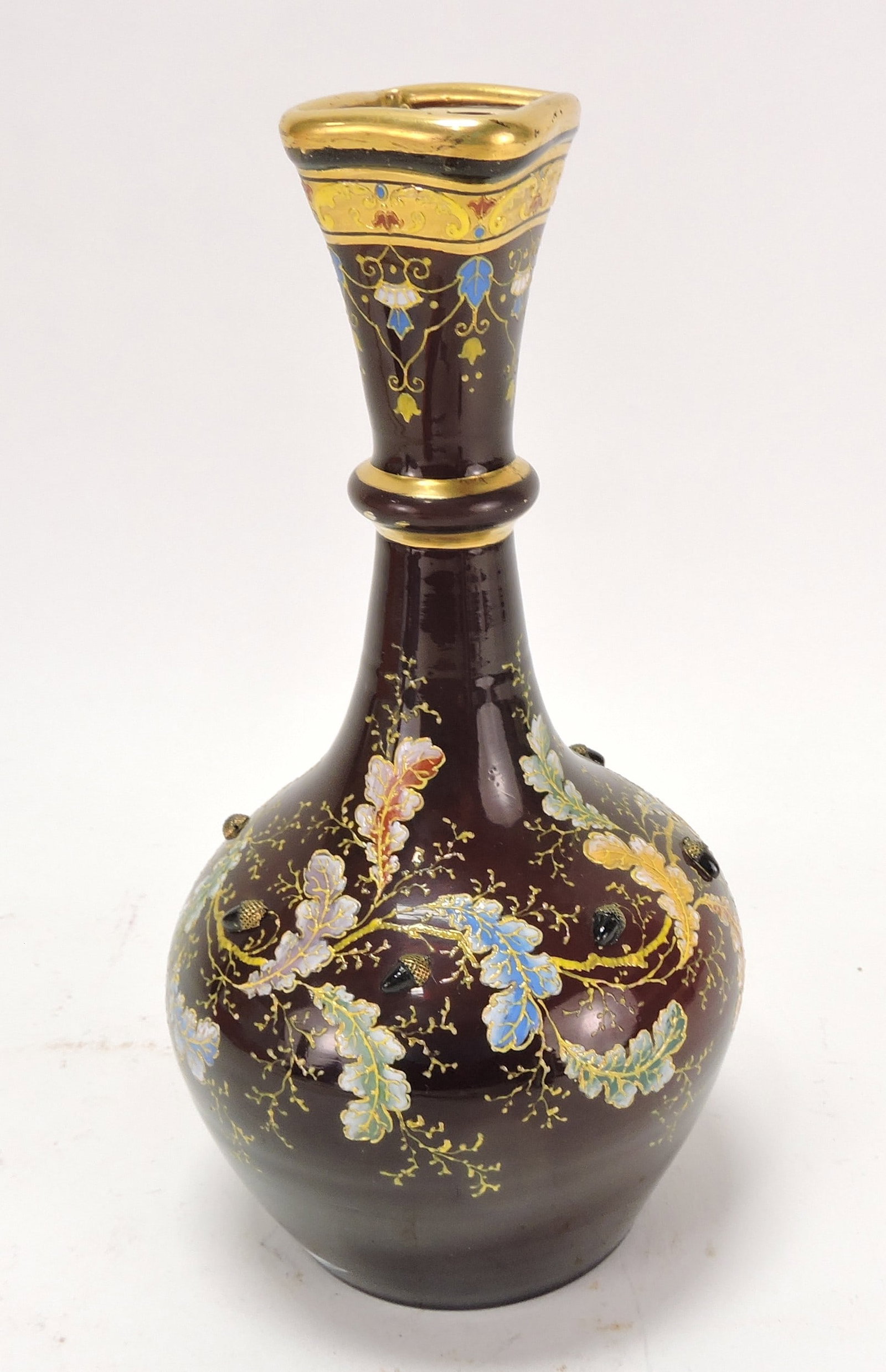 Moser ruby red bottle vase with (1 of 1)