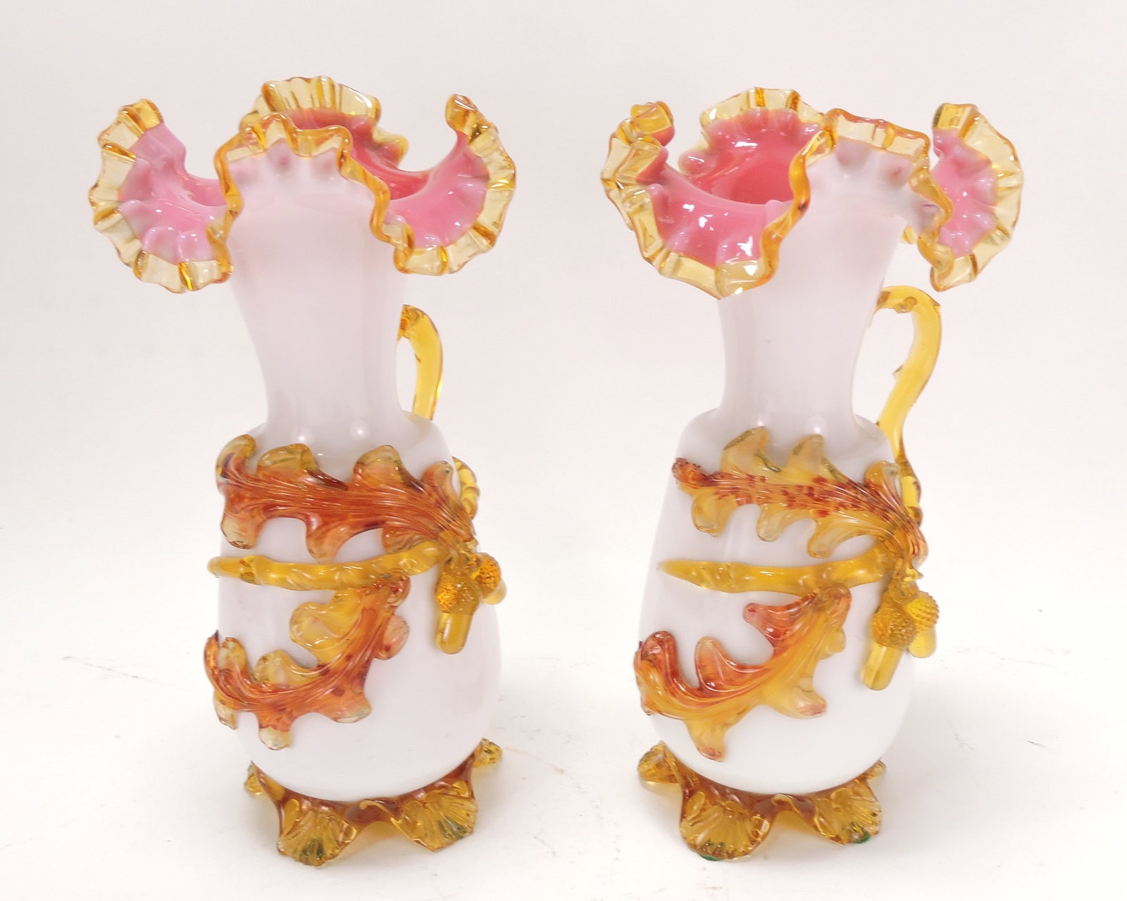 Stevens & Williams pair of art glass (1 of 1)
