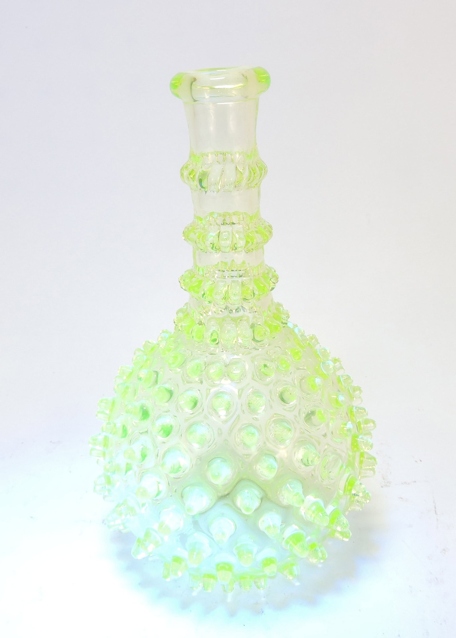 Vaseline uranium glass hobnail (1 of 1)