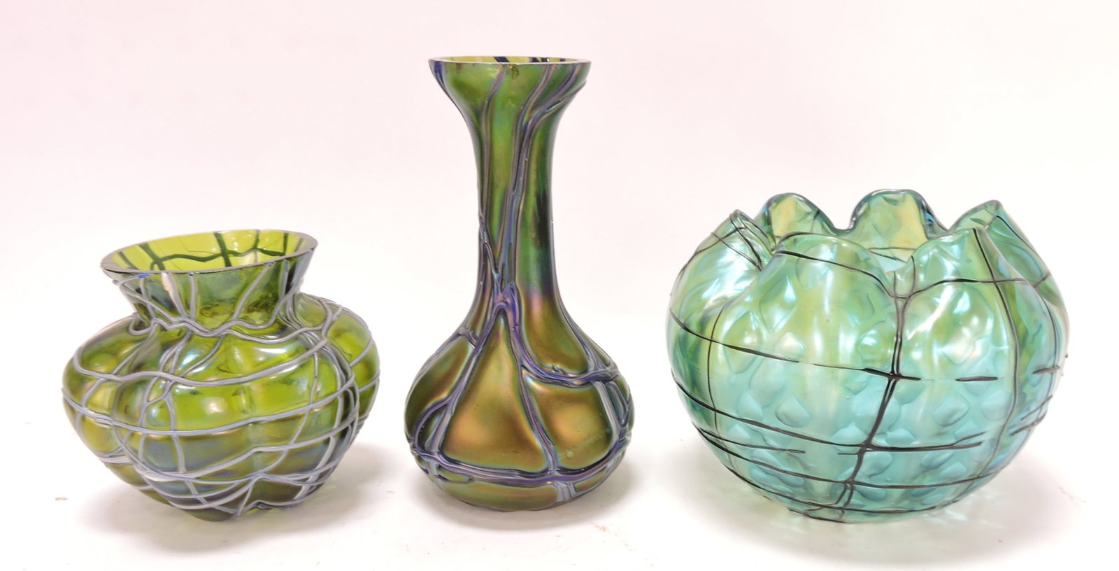 Loetz (attributed) lot of 3 art glass (1 of 1)