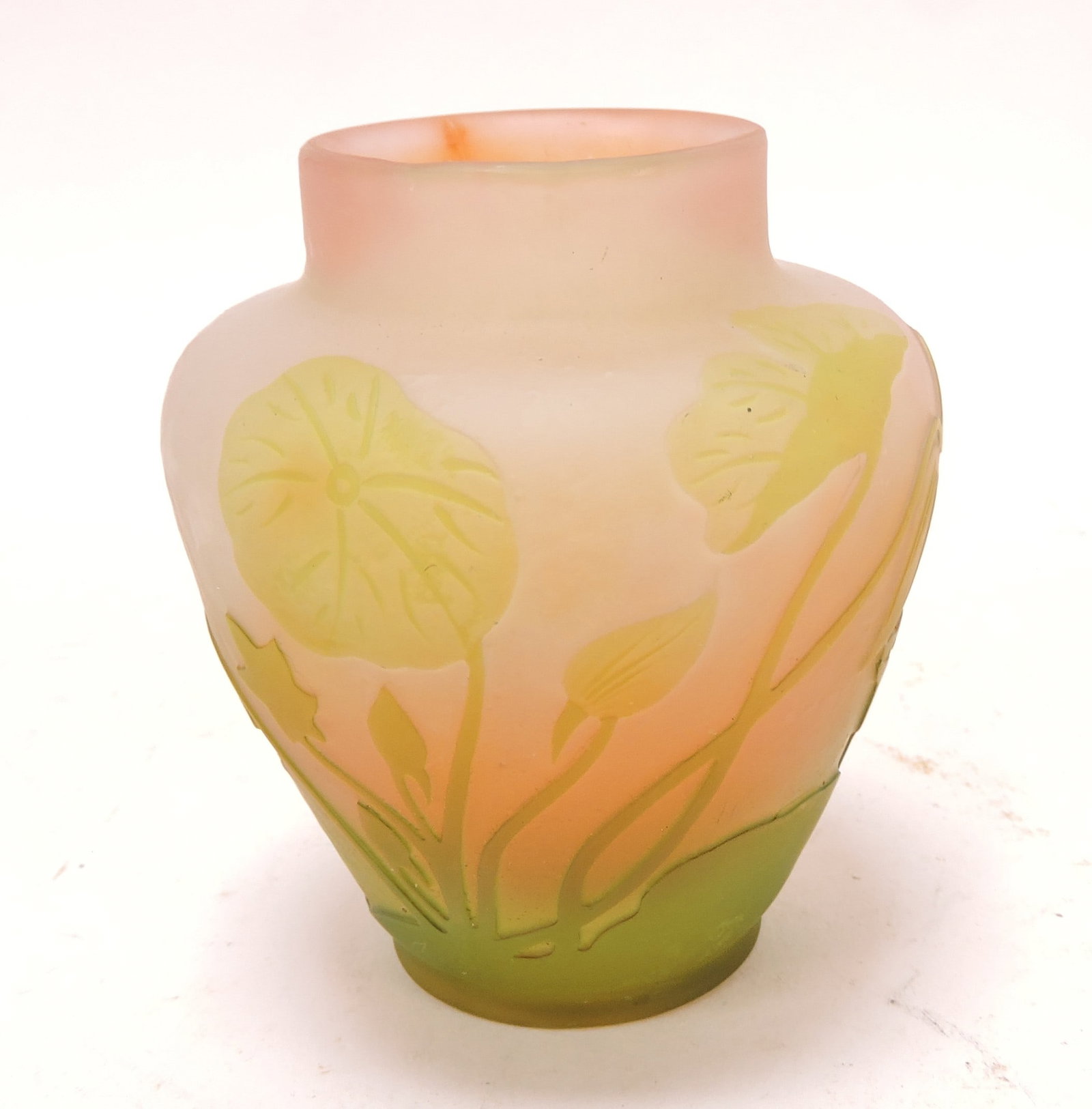 Galle French cameo art glass vase, (1 of 3)