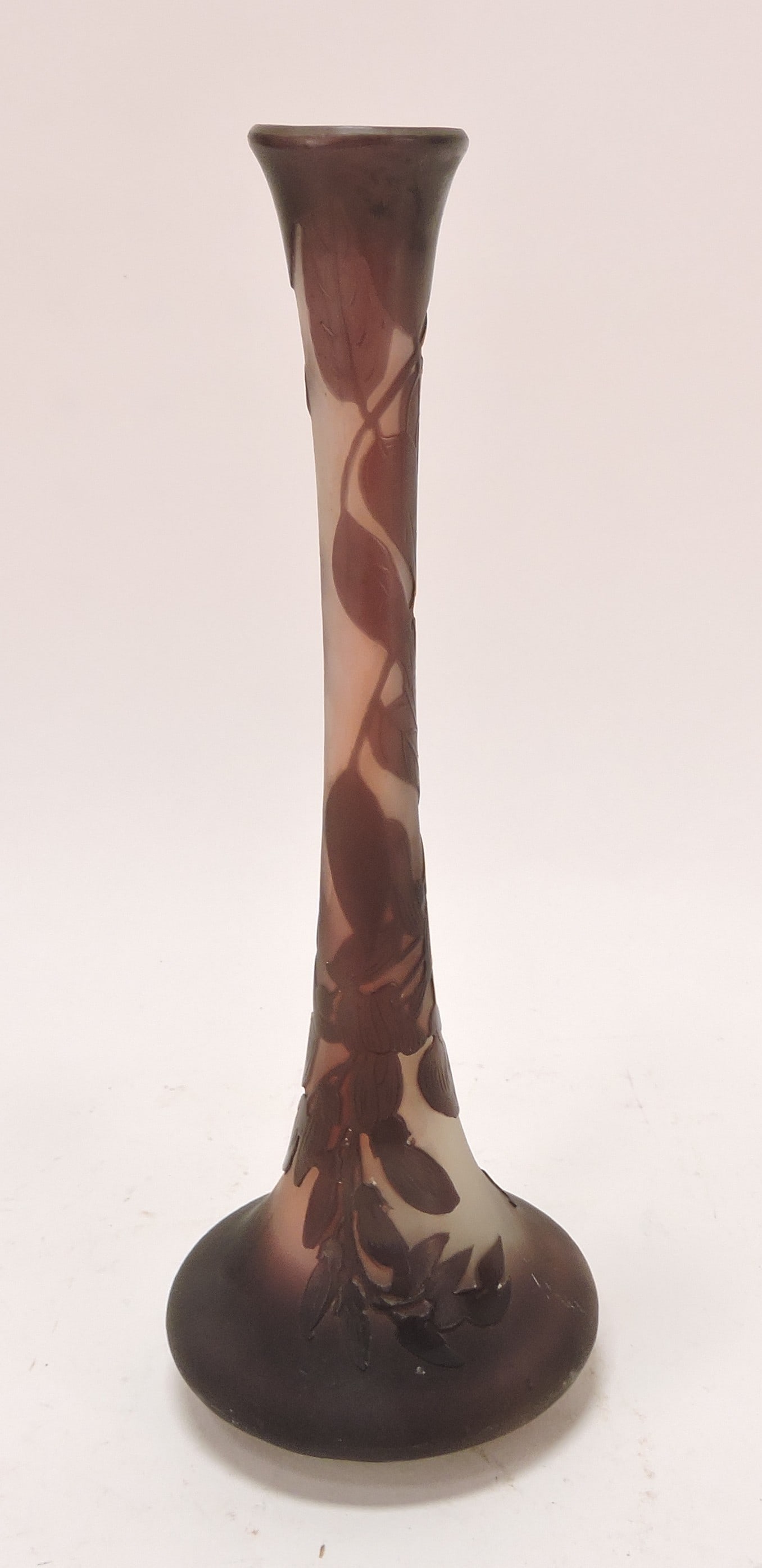 Galle French cameo art glass vase, (1 of 3)