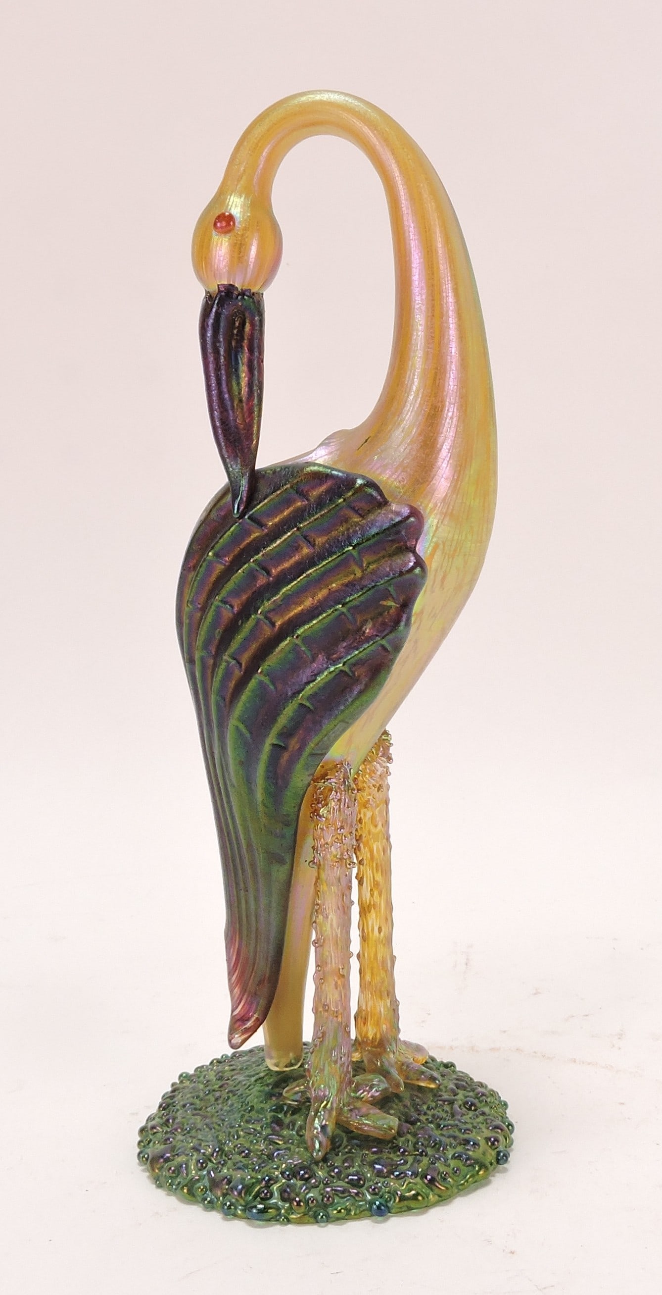 Loetz iridescent art glass 8 1/2" vase (1 of 2)