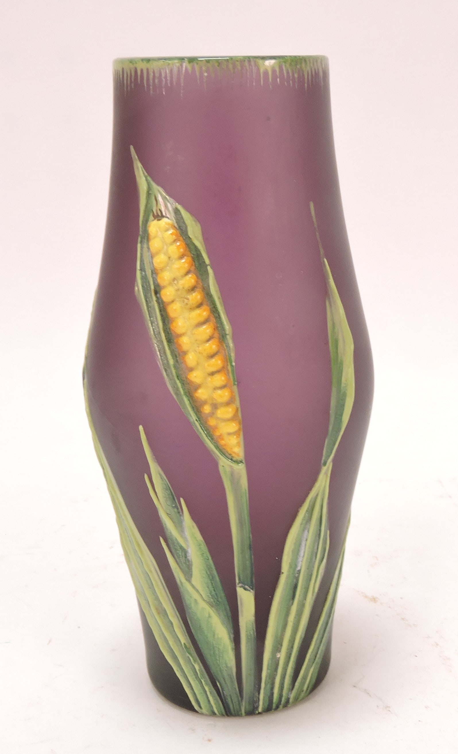 Purple satin glass 5 3/4" vase with (1 of 1)