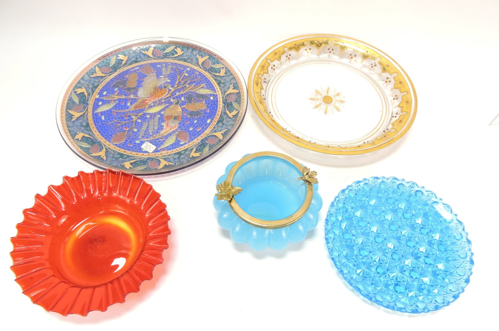 Lot of 5 plates/trays/bowl: .