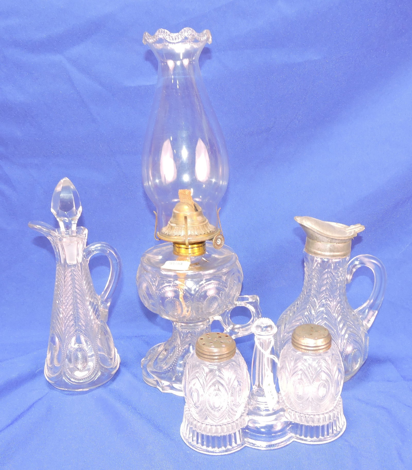 EAPG peacock feather syrup pitcher, (1 of 1)