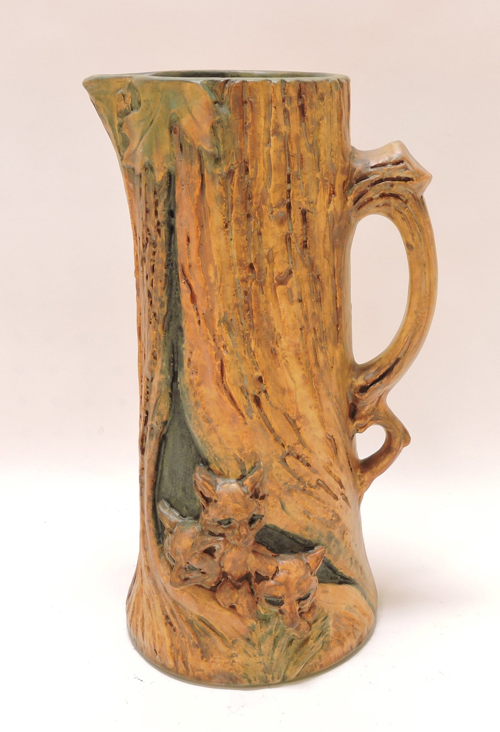 Weller Pottery 'Woodcraft' tankard with (1 of 2)