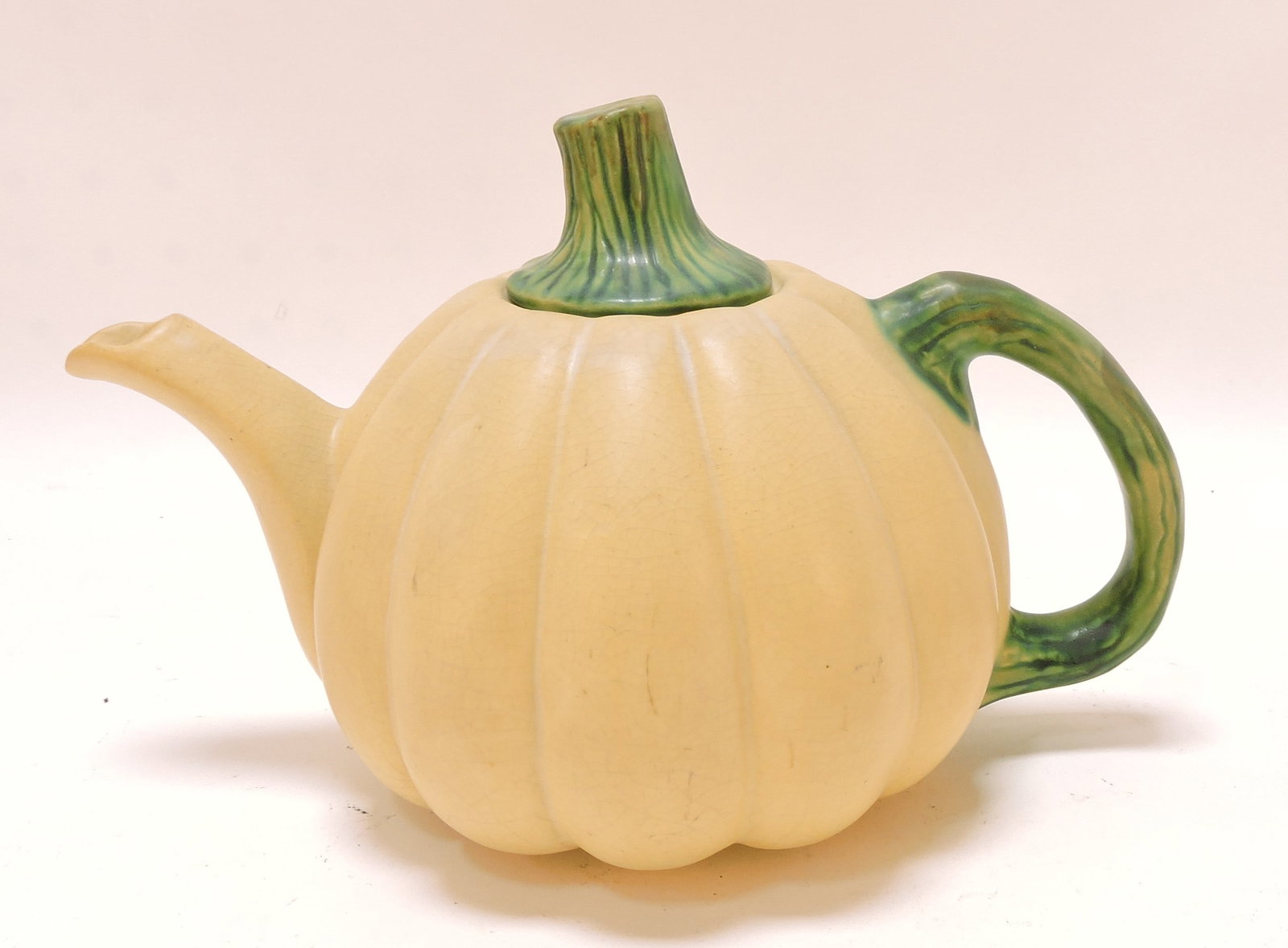 Weller Pottery pumpkin teapot, 6" (1 of 1)
