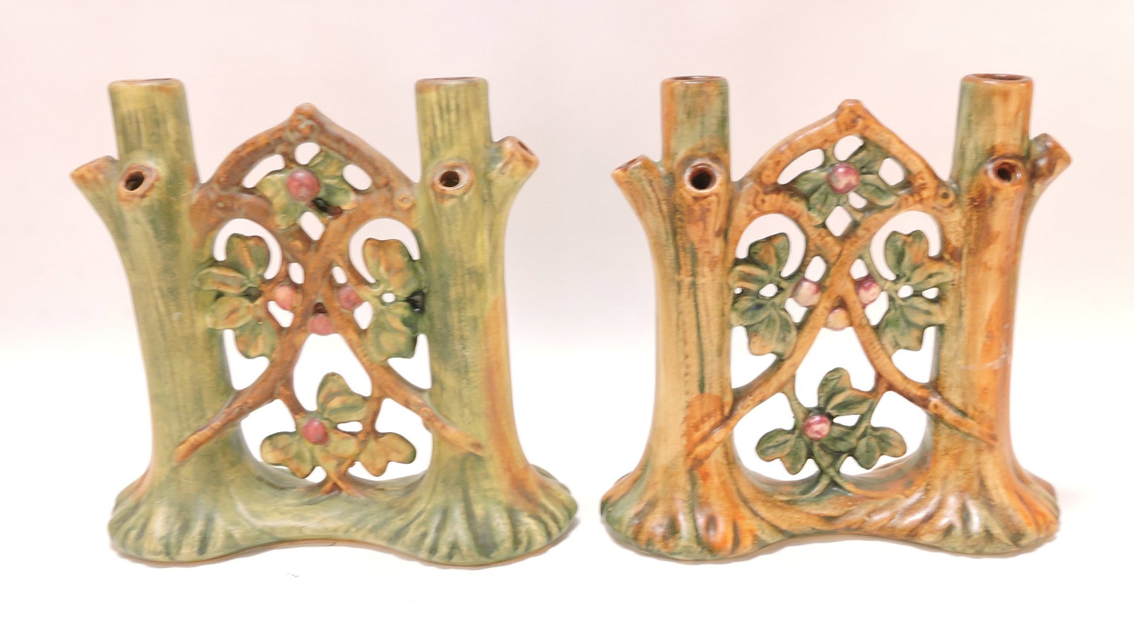 Weller Pottery 'Woodcraft' lot of 2 - 8" (1 of 1)