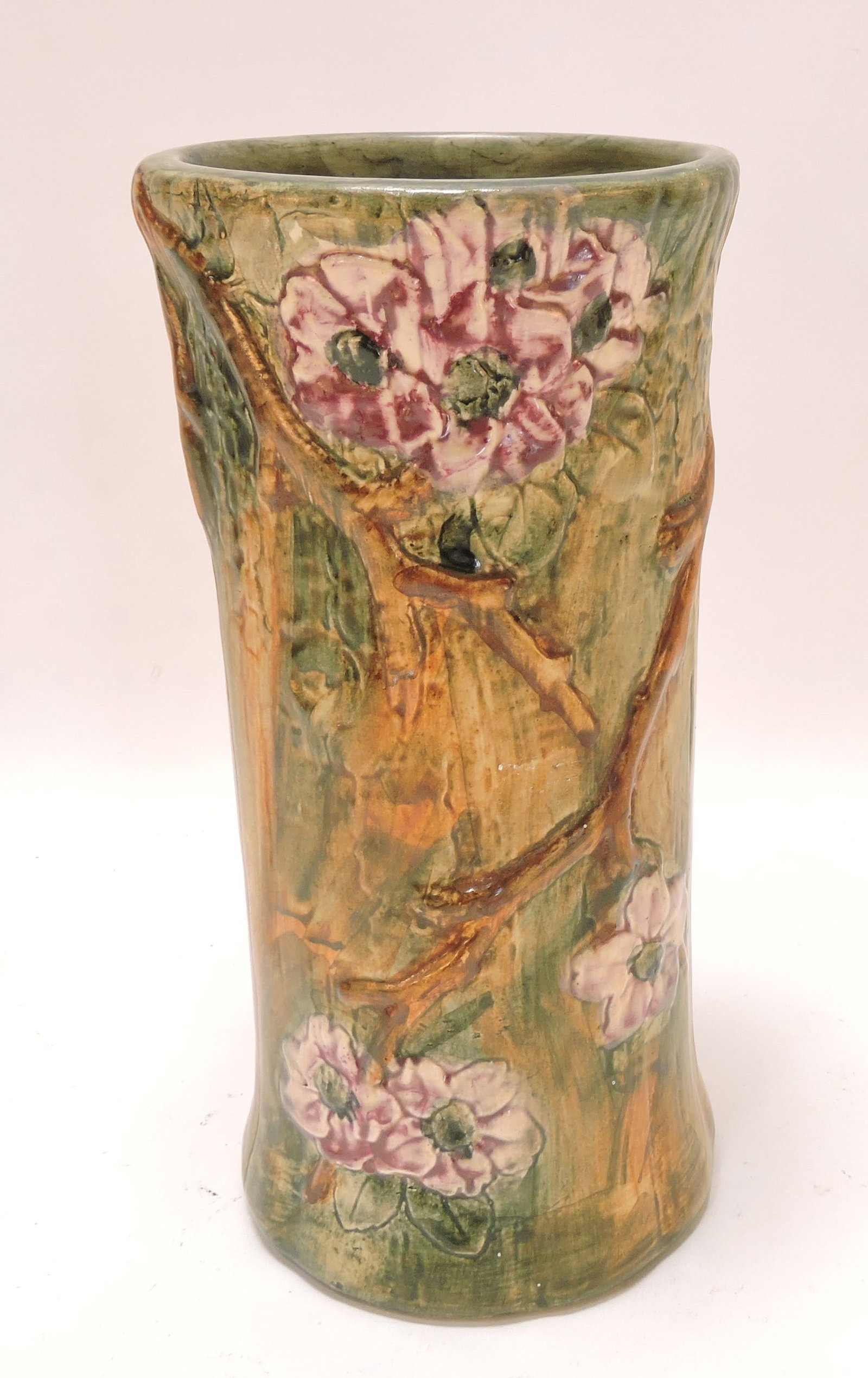 Weller Pottery 'Woodcraft' 10" vase (1 of 2)