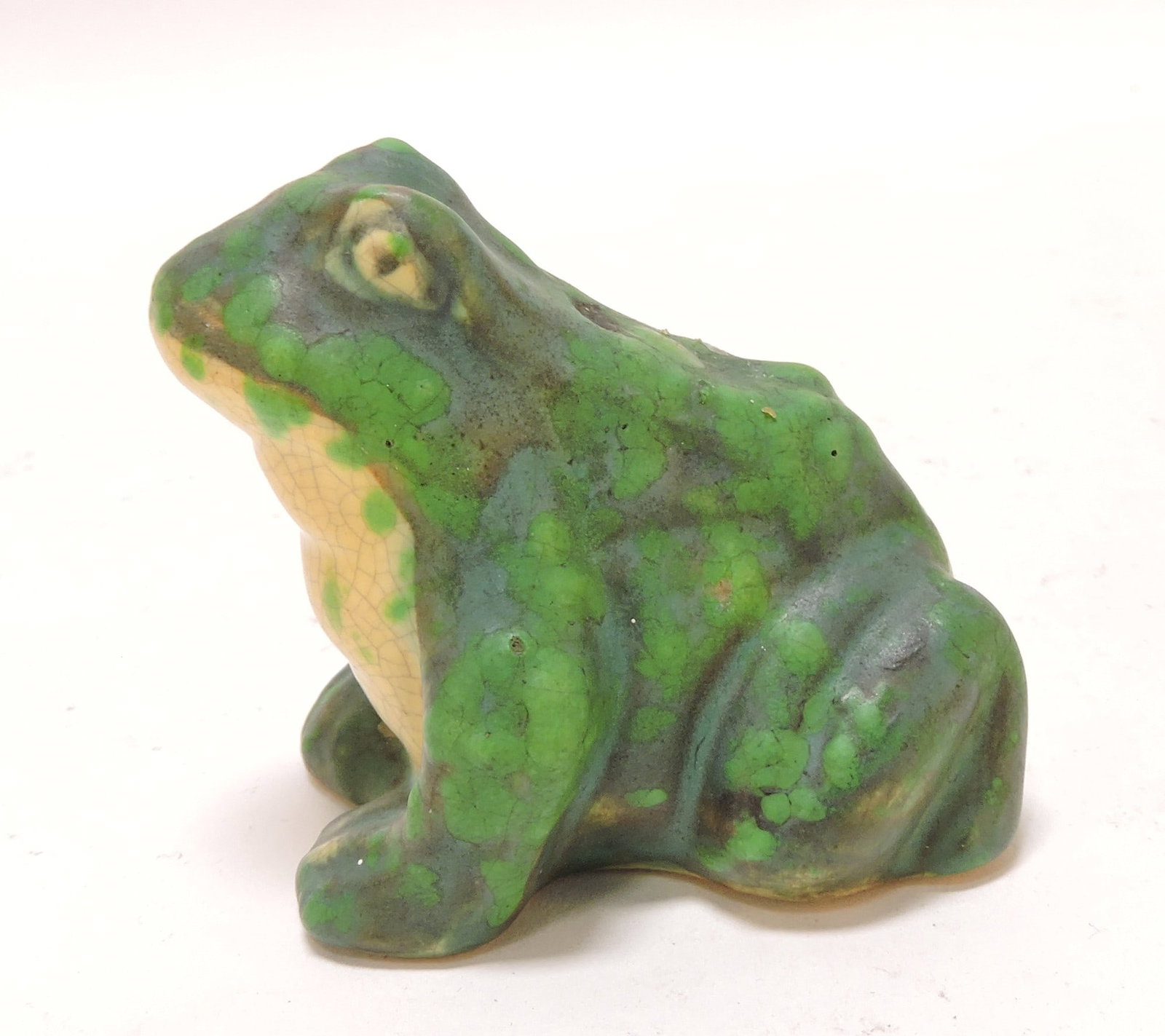 Weller Pottery 'Coppertone' frog, 2 1/4" (1 of 1)