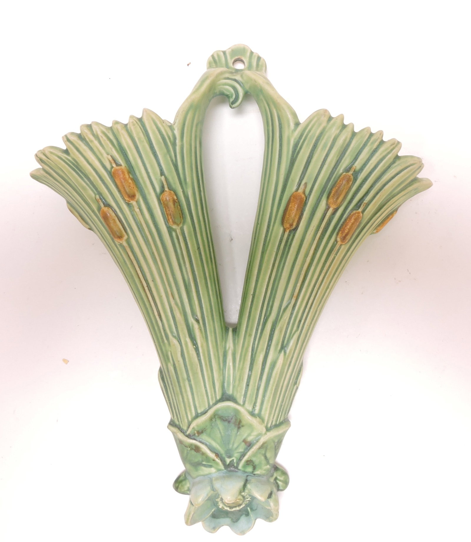 Weller Pottery 'Ardsley' double wall pocket,: 11 3/4"