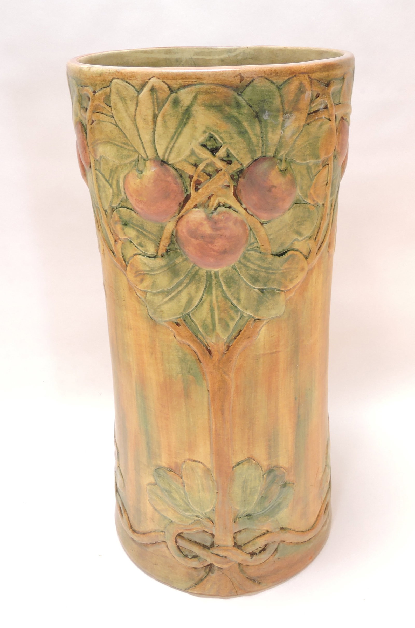 Weller Pottery Baldin 22 1/2" umbrella: stand, hairline to base
