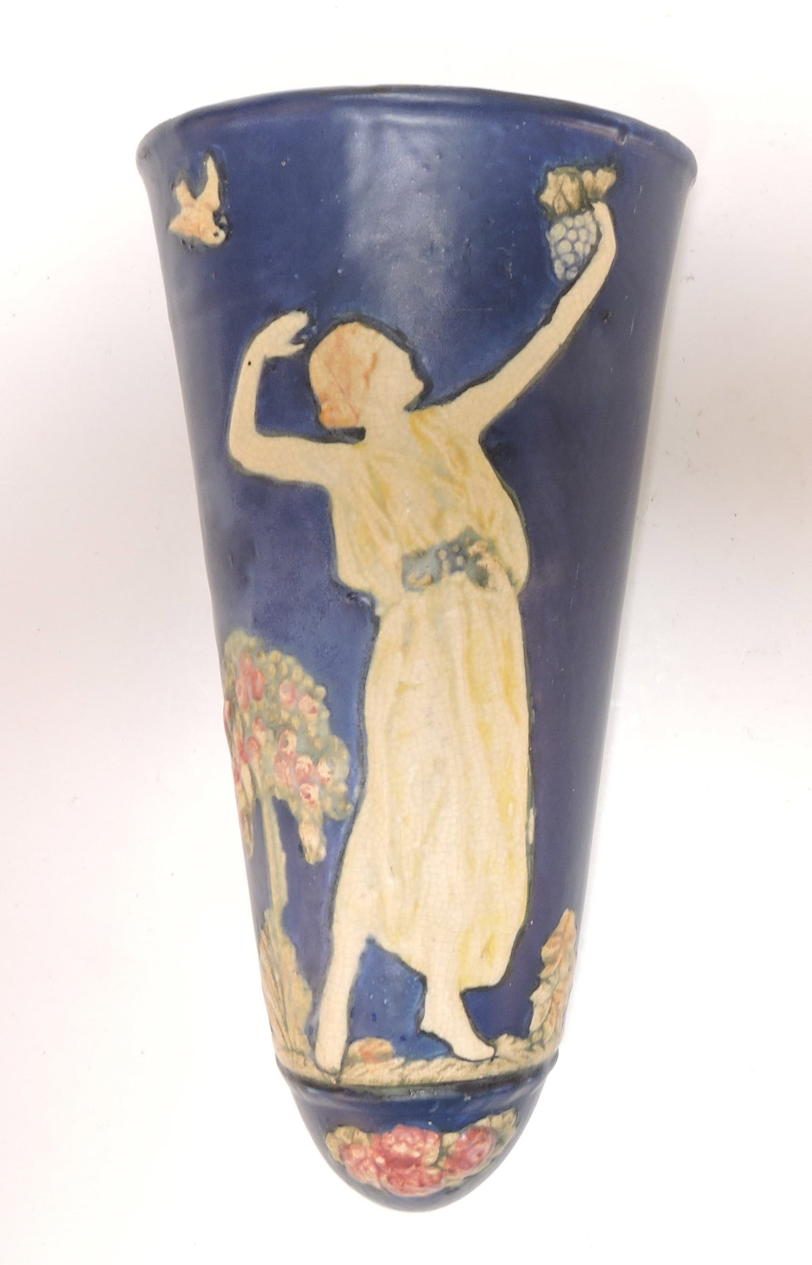 Weller Pottery Blue Ware cameo (1 of 1)