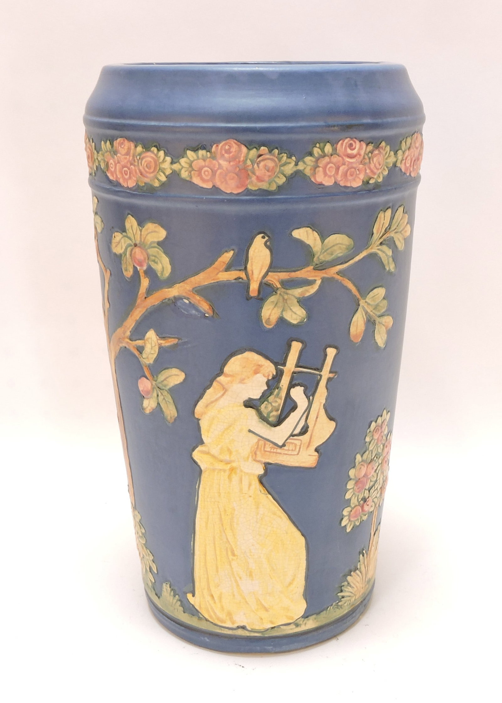 Weller Pottery Blue Ware cameo - 2