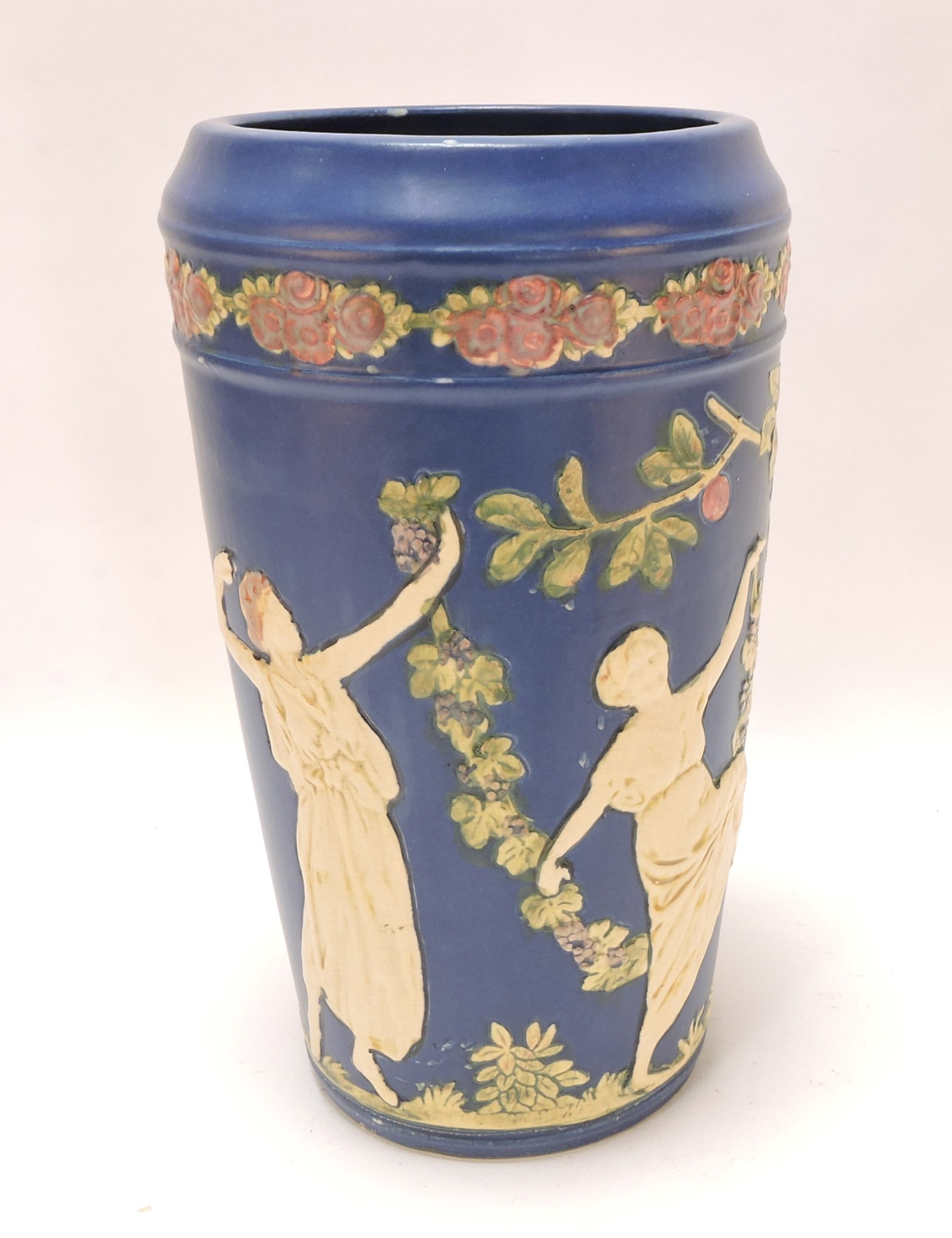 Weller Pottery Blue Ware cameo (1 of 2)