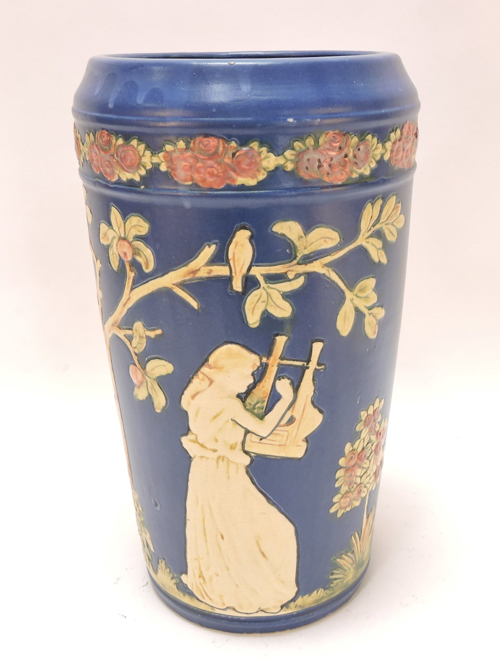 Weller Pottery Blue Ware cameo - 2