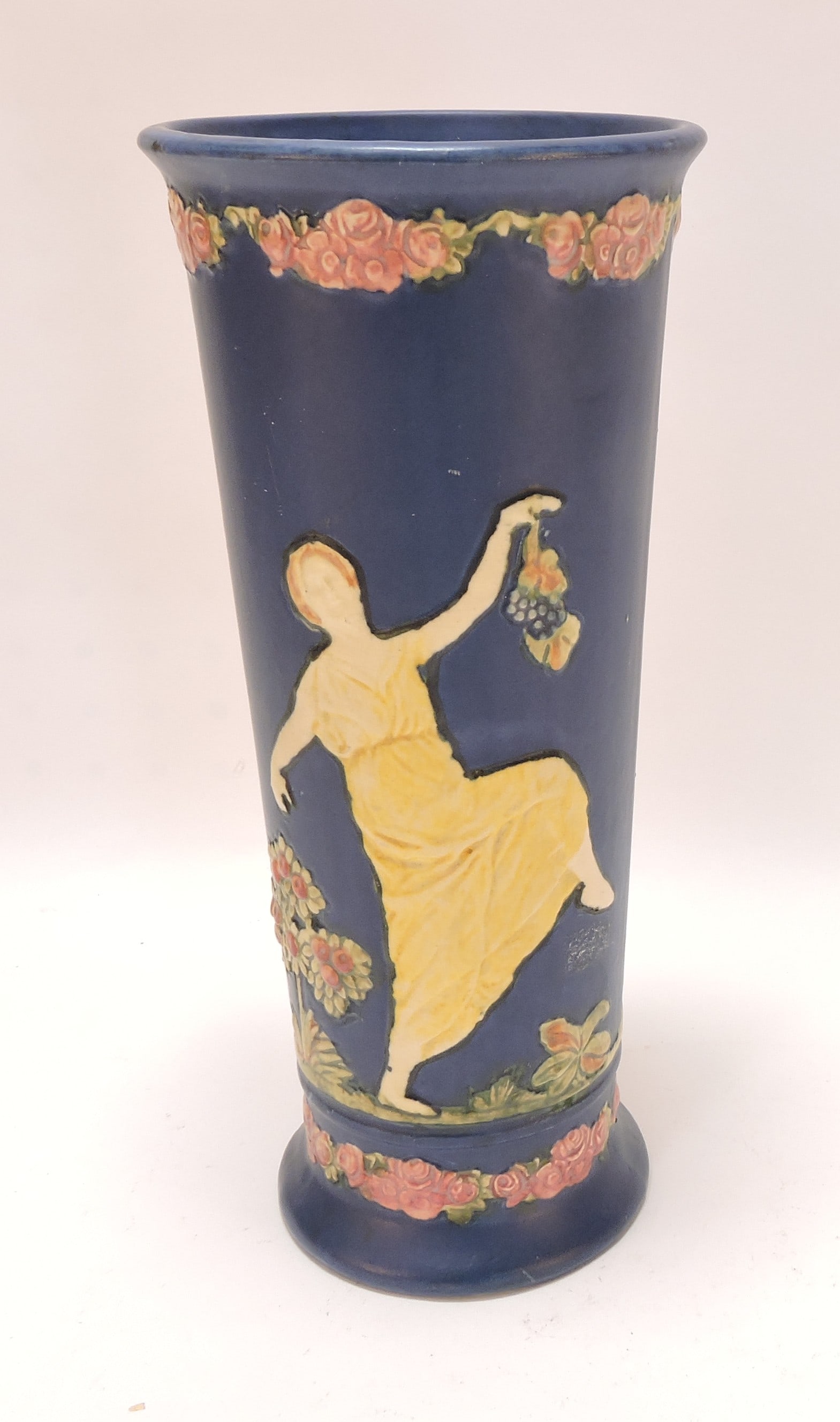 Weller Pottery Blue Ware cameo (1 of 2)