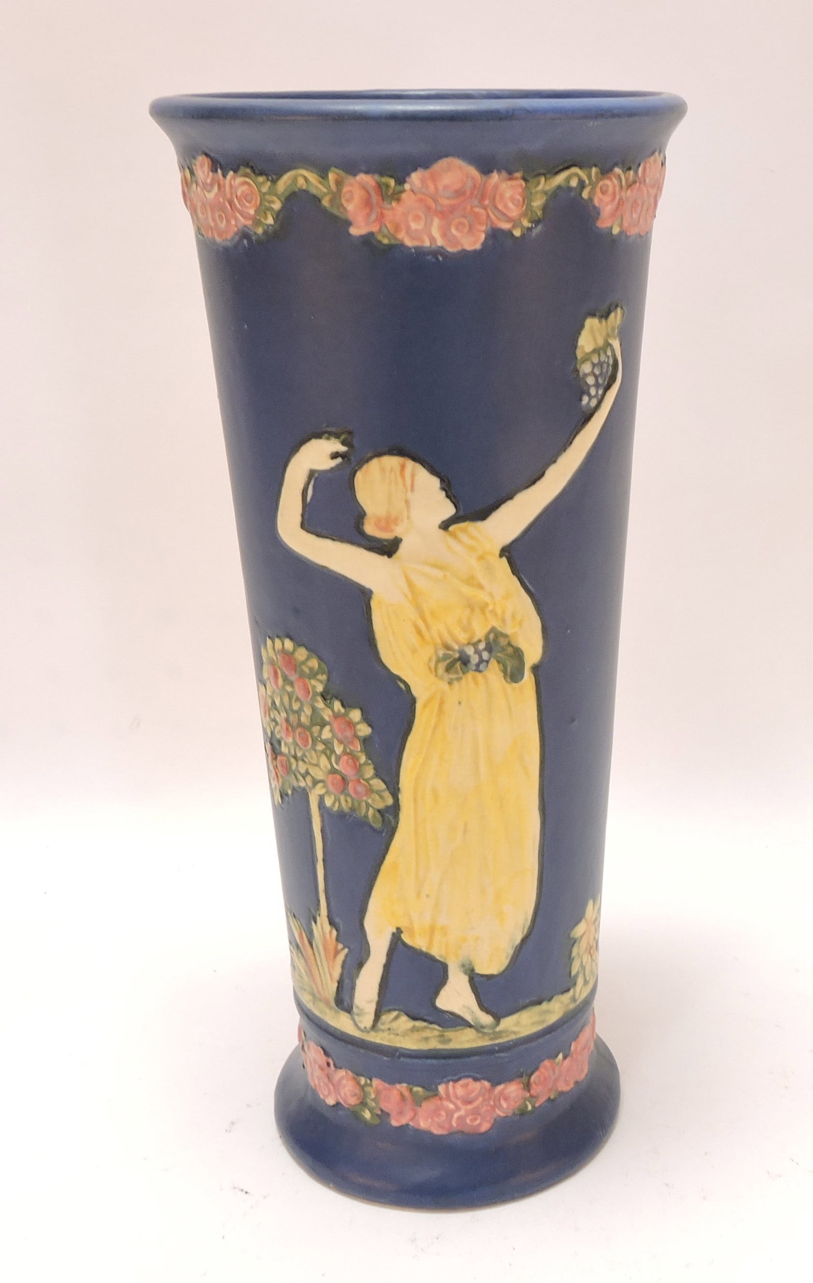 Weller Pottery Blue Ware cameo - 2