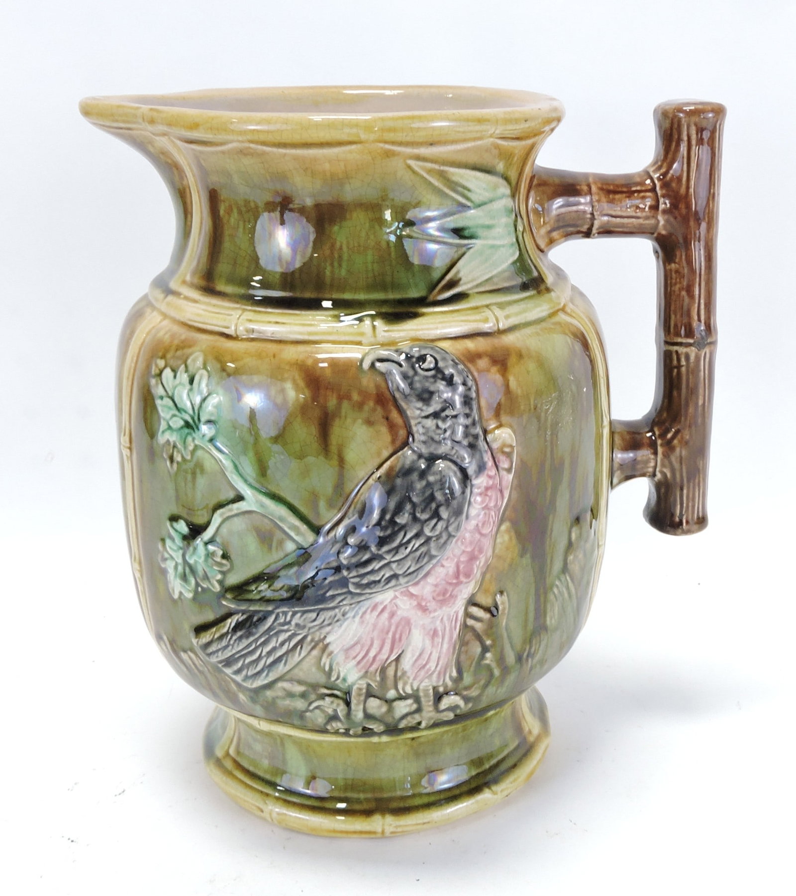 Majolica eagle pitcher, 9 1/4" (1 of 1)