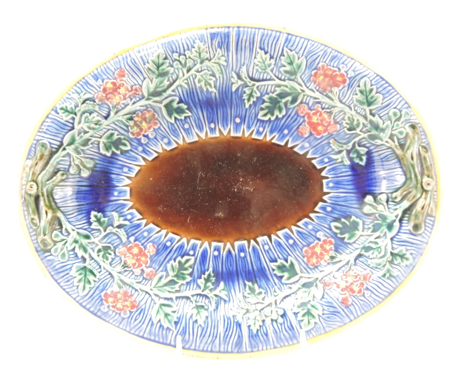Majolica cobalt picket fence and (1 of 1)