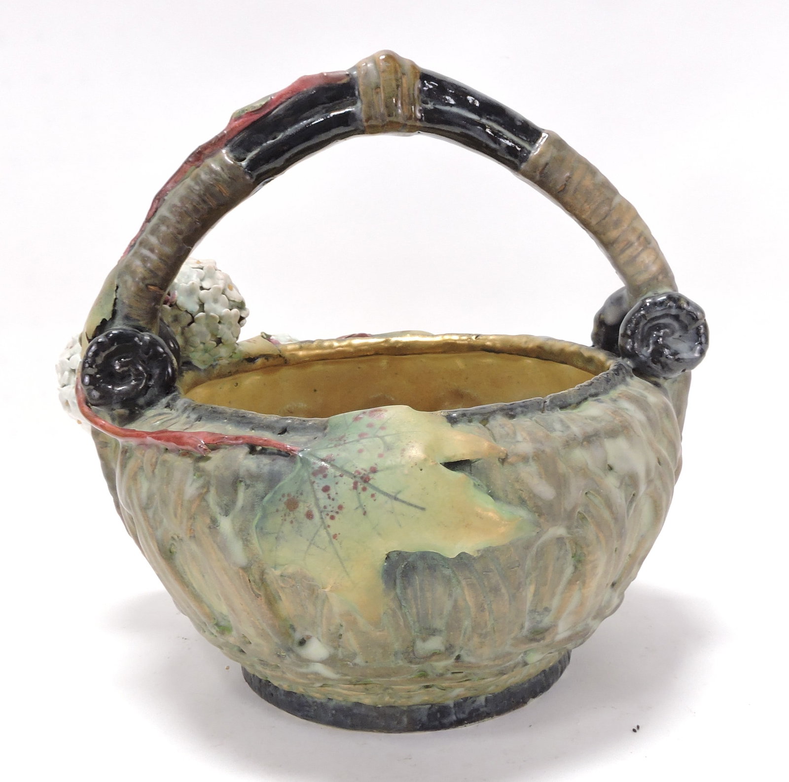 Amphora Teplitz porcelain basket with - 2