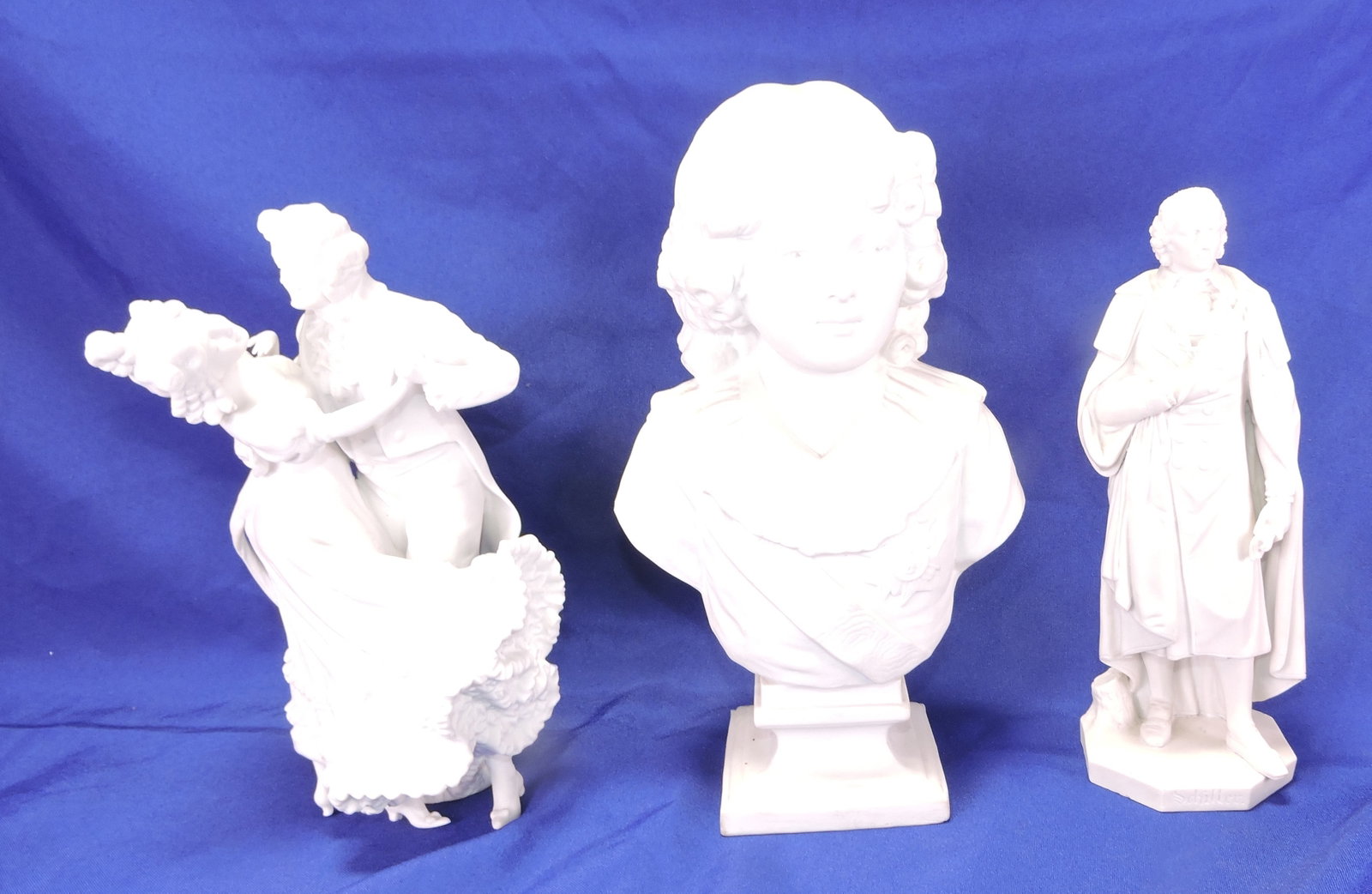 Parian lot of 3 figures, 9 1/2" to 11" (1 of 1)