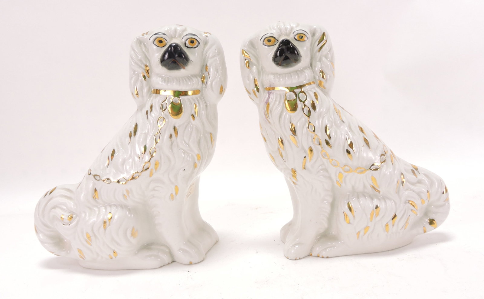 Staffordshire pair of spaniels, 7": .