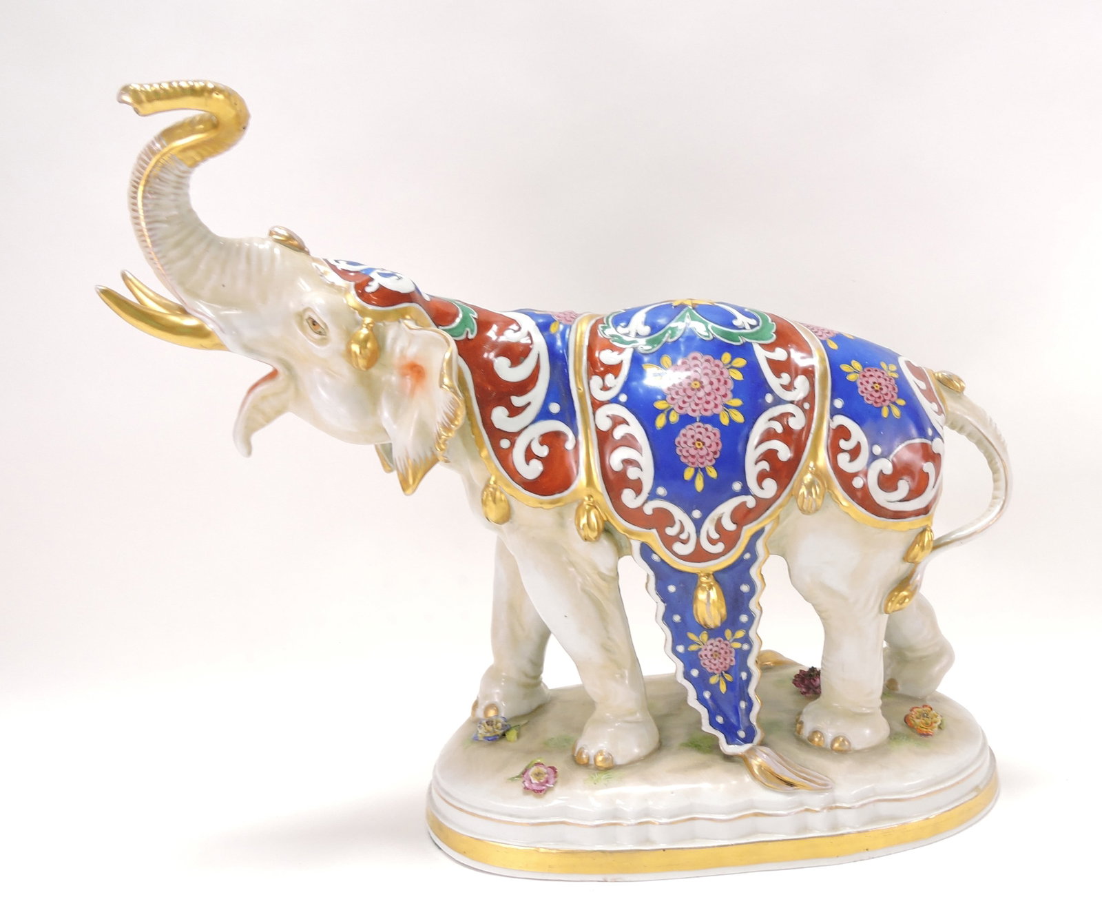 Porcelain elephant, 14"h (1 of 2)