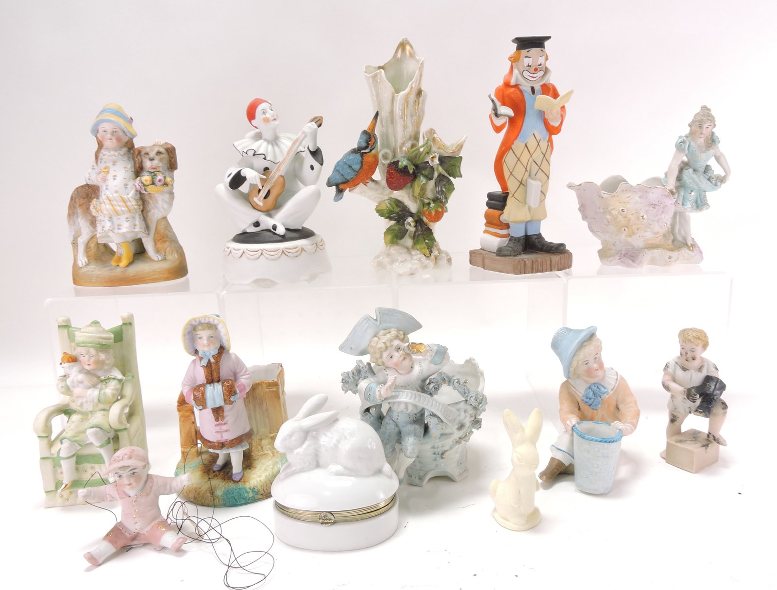 Bisque porcelain lot of 13 figures (1 of 1)