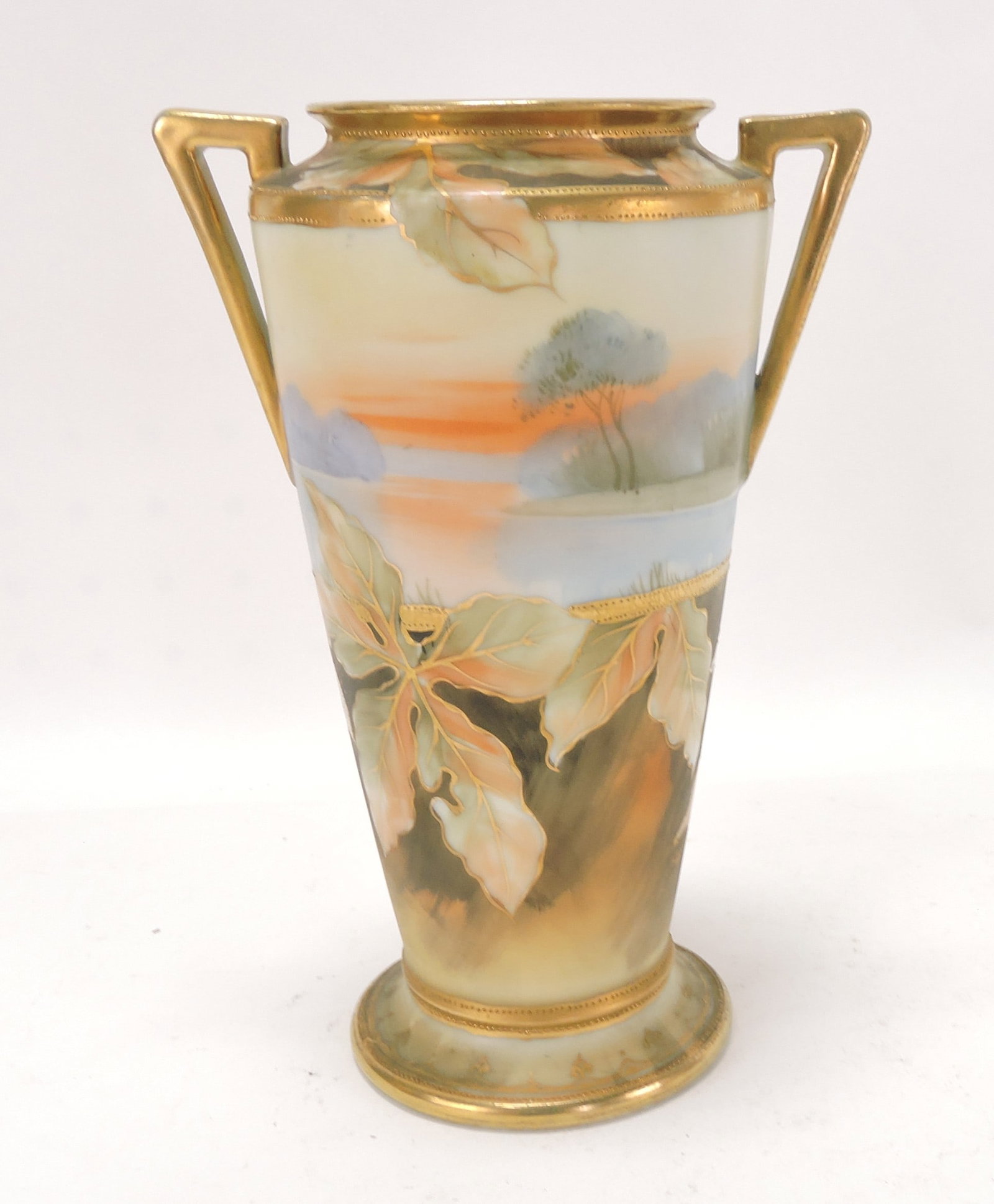 Nippon two handled vase, 7 1/2" - 2