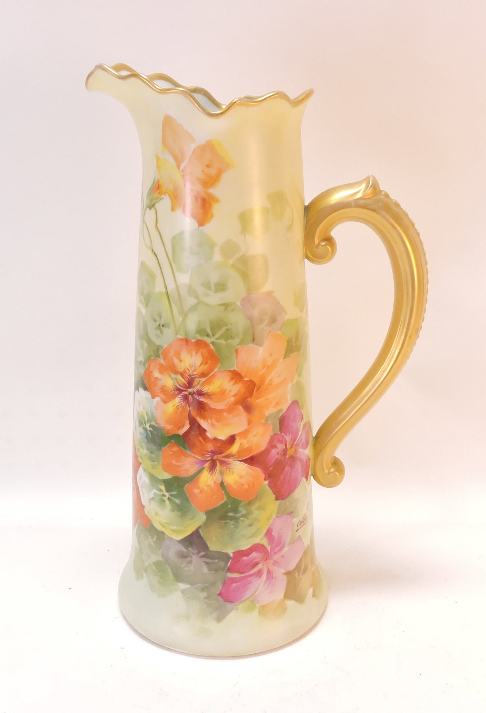 J P French Limoges tankard, 14 1/2": .