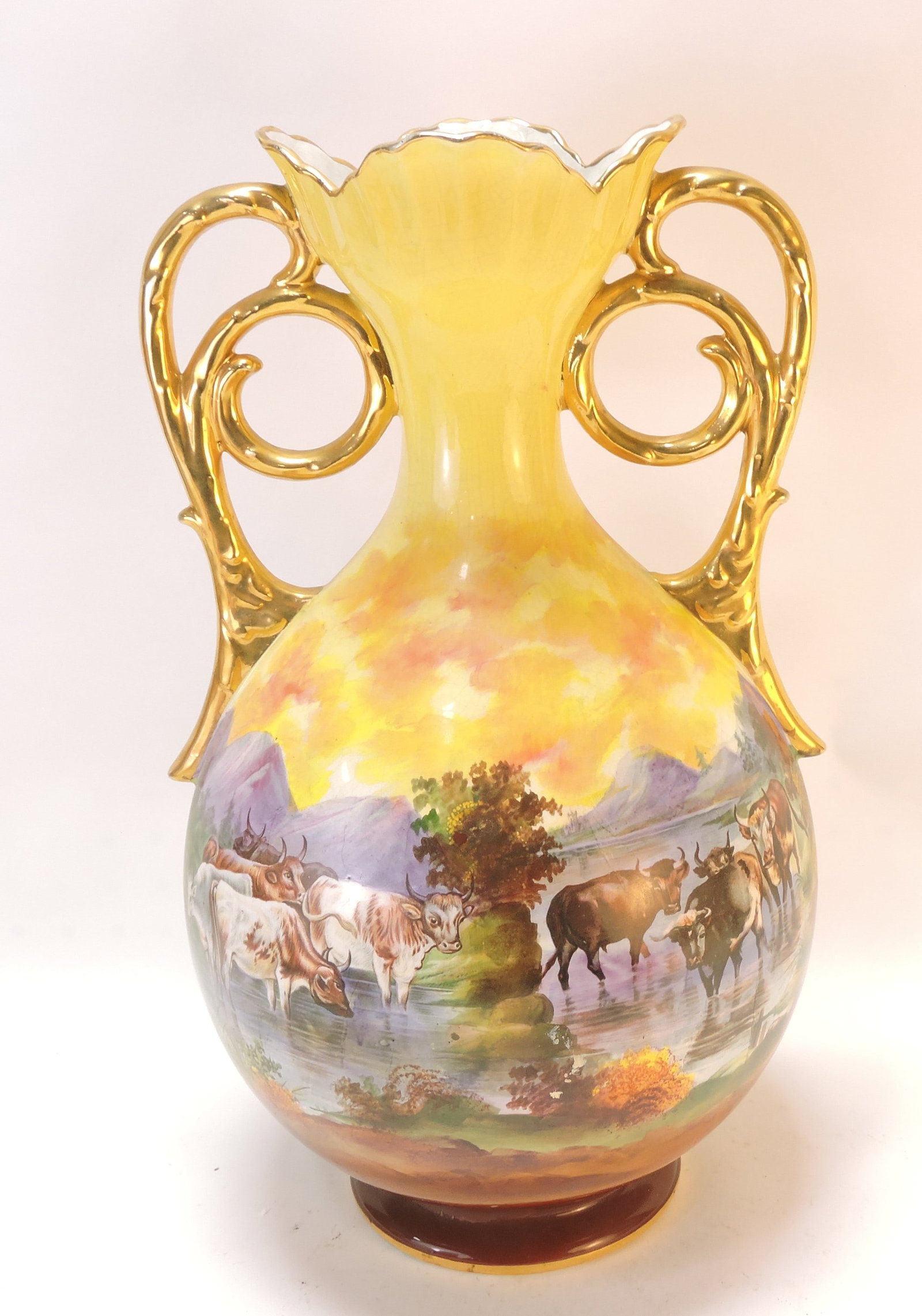 English large porcelain vase with (1 of 3)