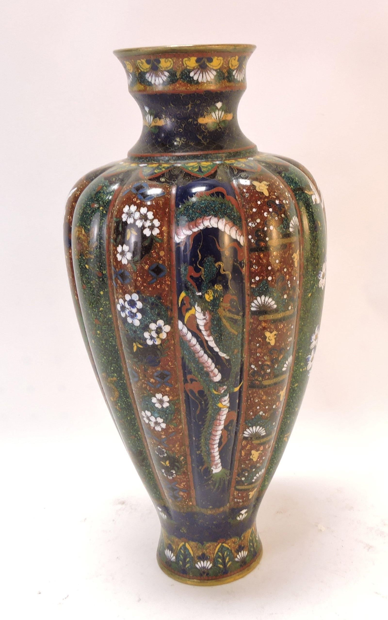 Cloisonne 12" vase (1 of 4)