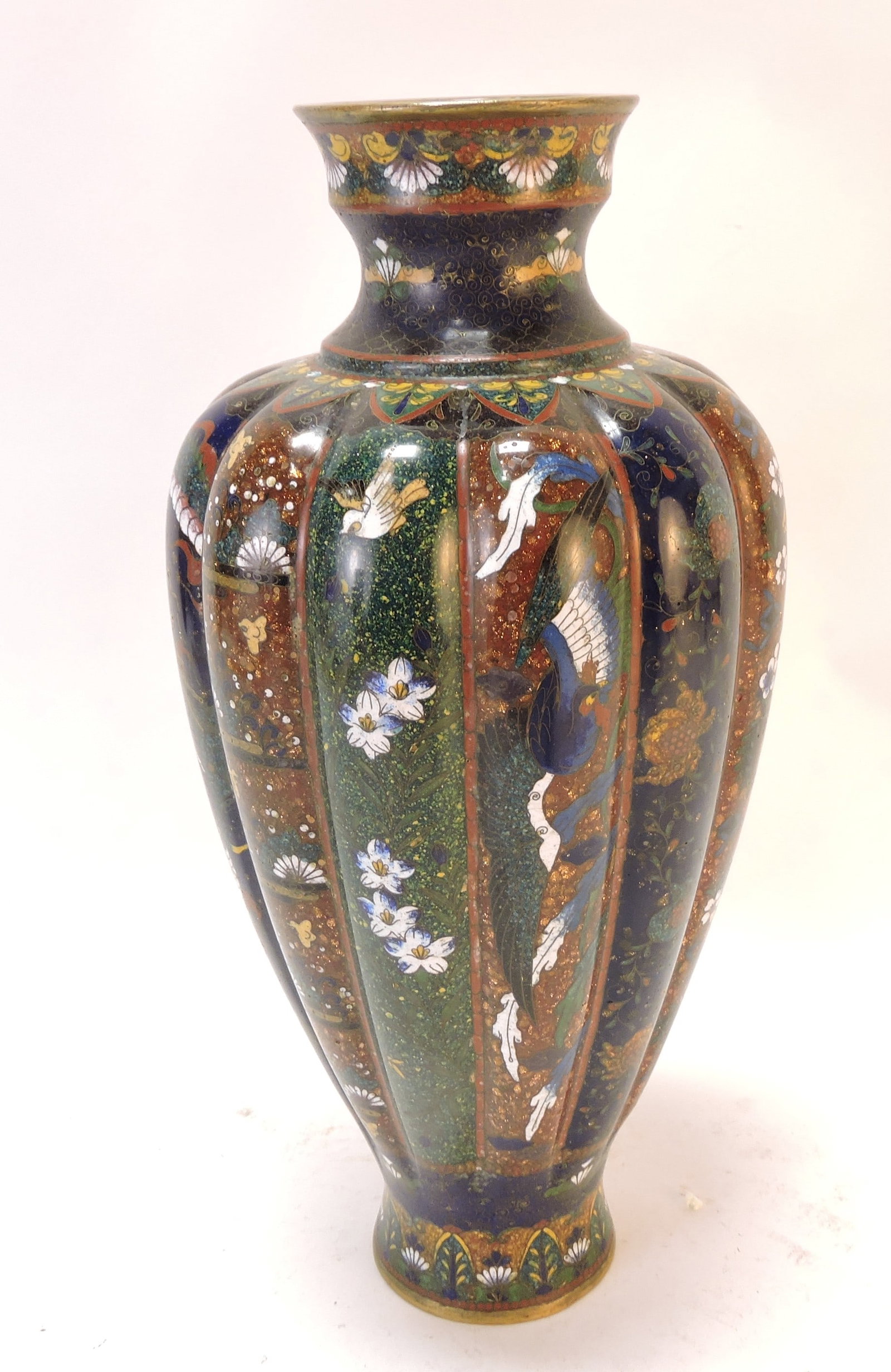 Cloisonne 12" vase - 2