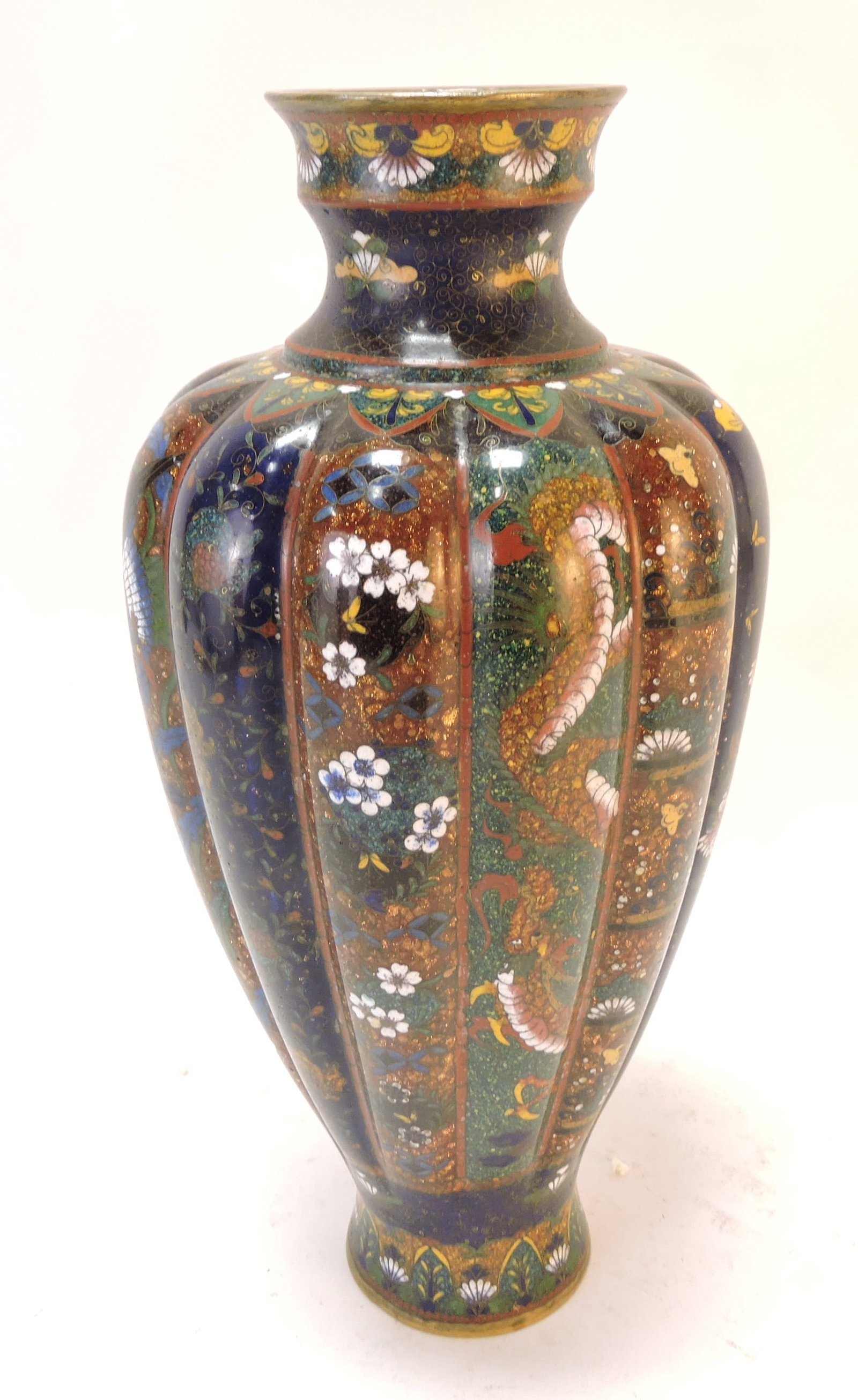 Cloisonne 12" vase - 3