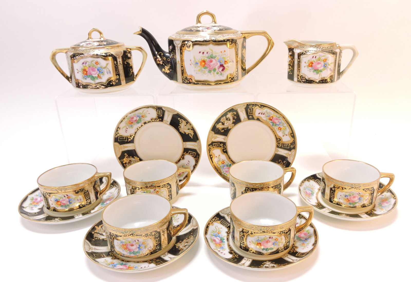 Nippon porcelain tea set with teapot, (1 of 1)