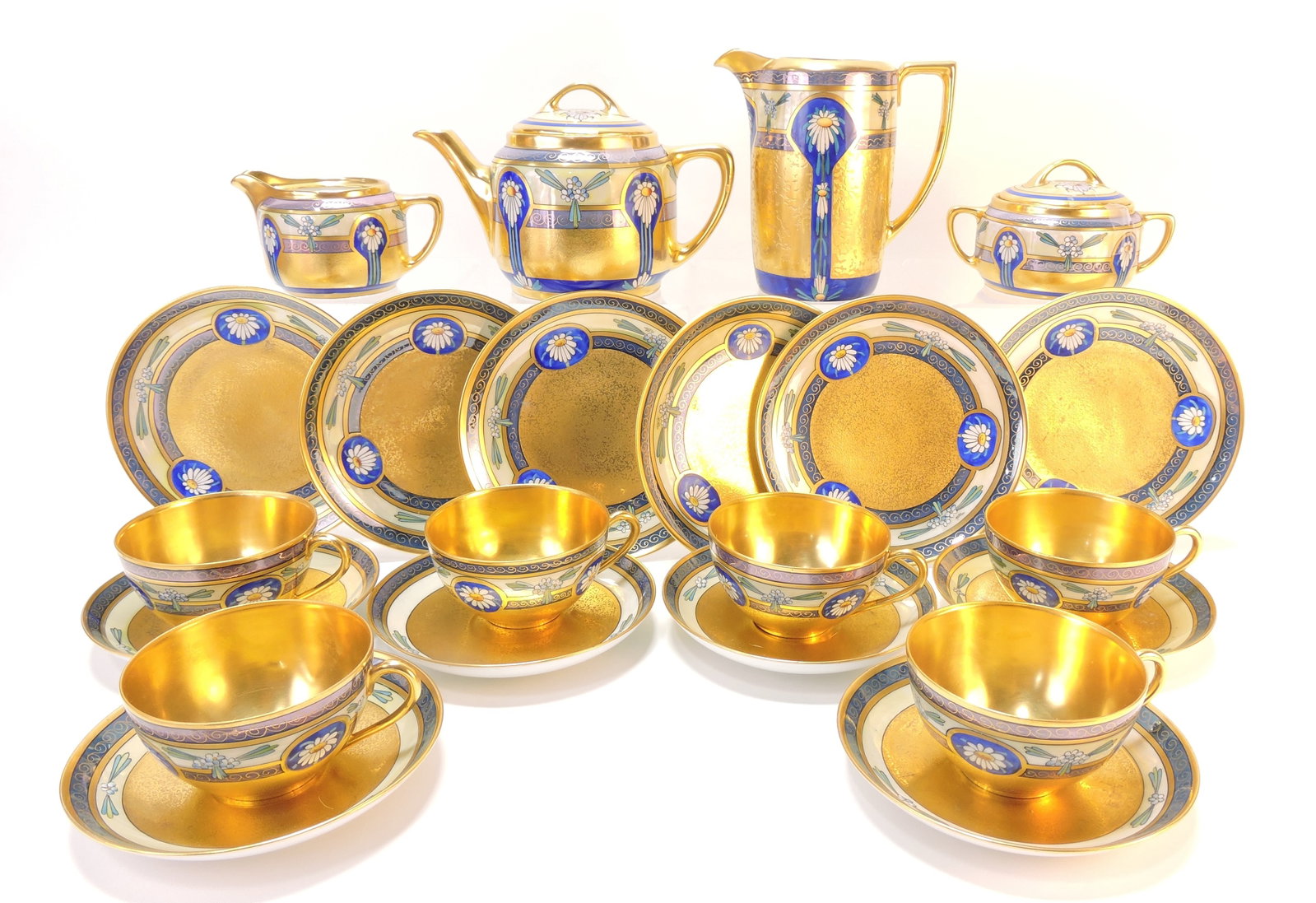 KPM Pickard porcelain dessert set, (1 of 6)