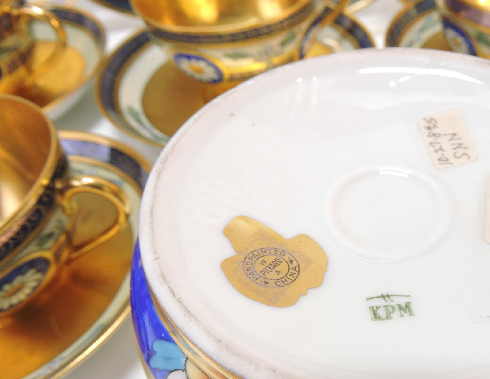 KPM Pickard porcelain dessert set, - 6