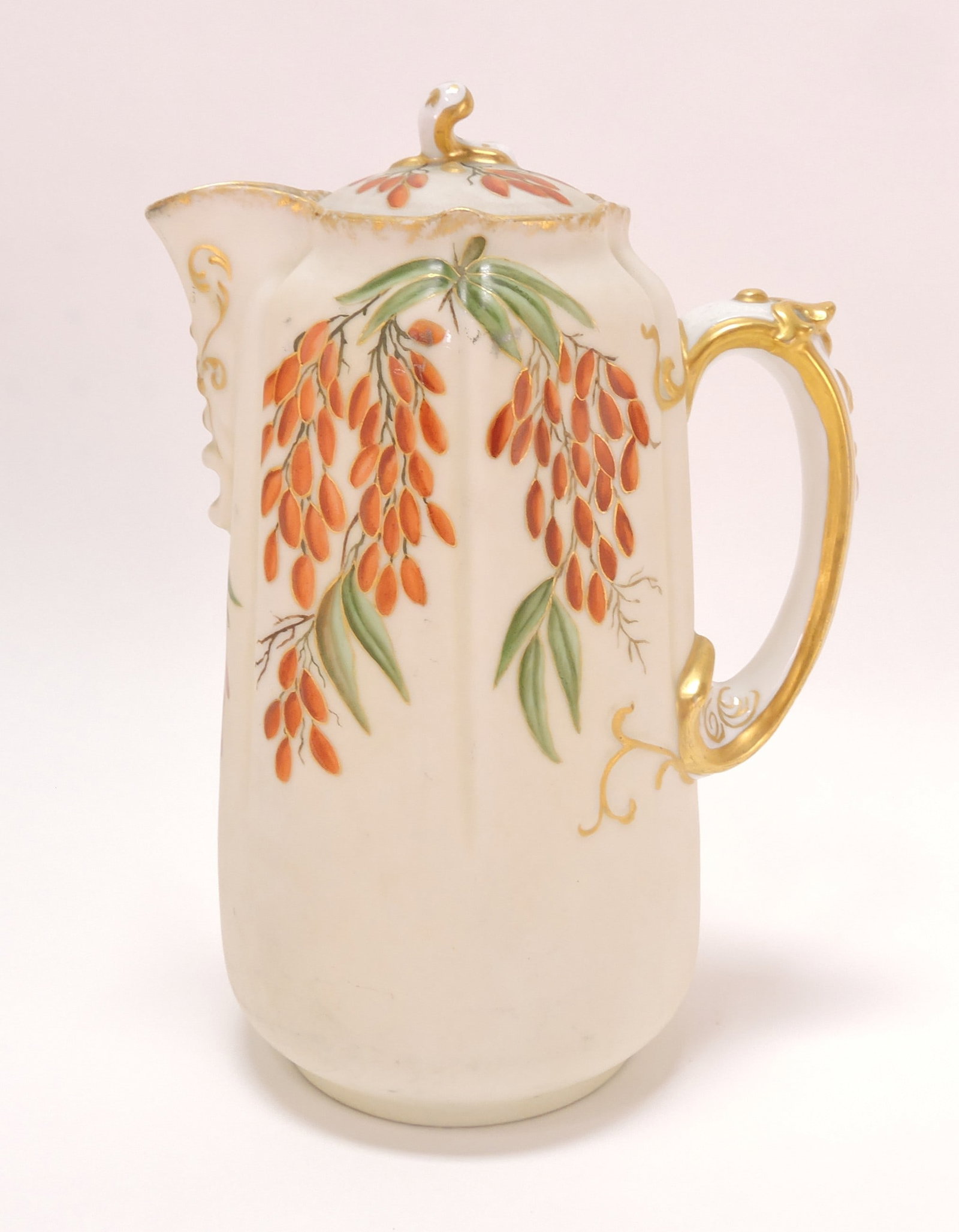 Limoges chocolate pot, 9": .