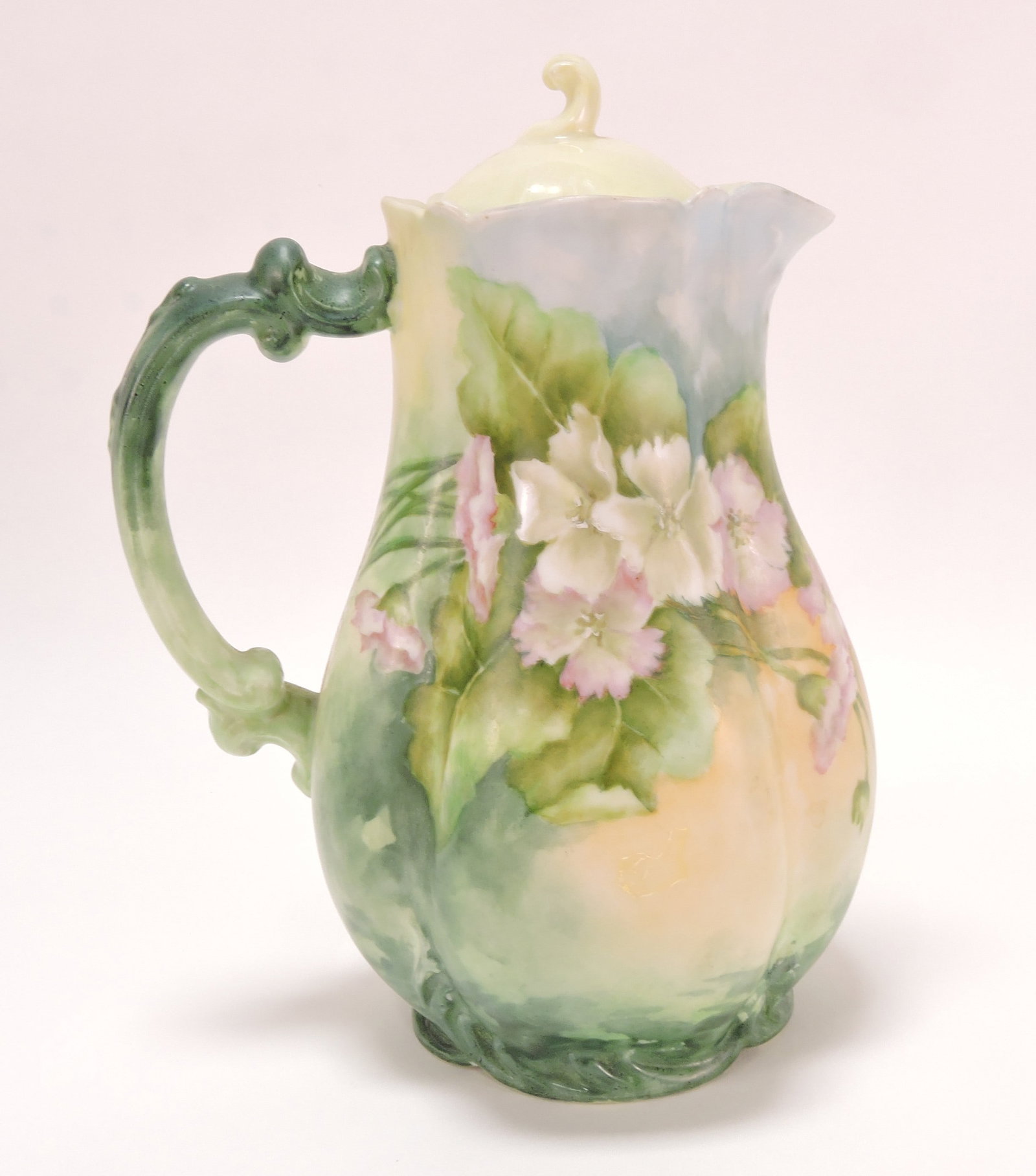 Limoges chocolate pot, 8 1/2": .