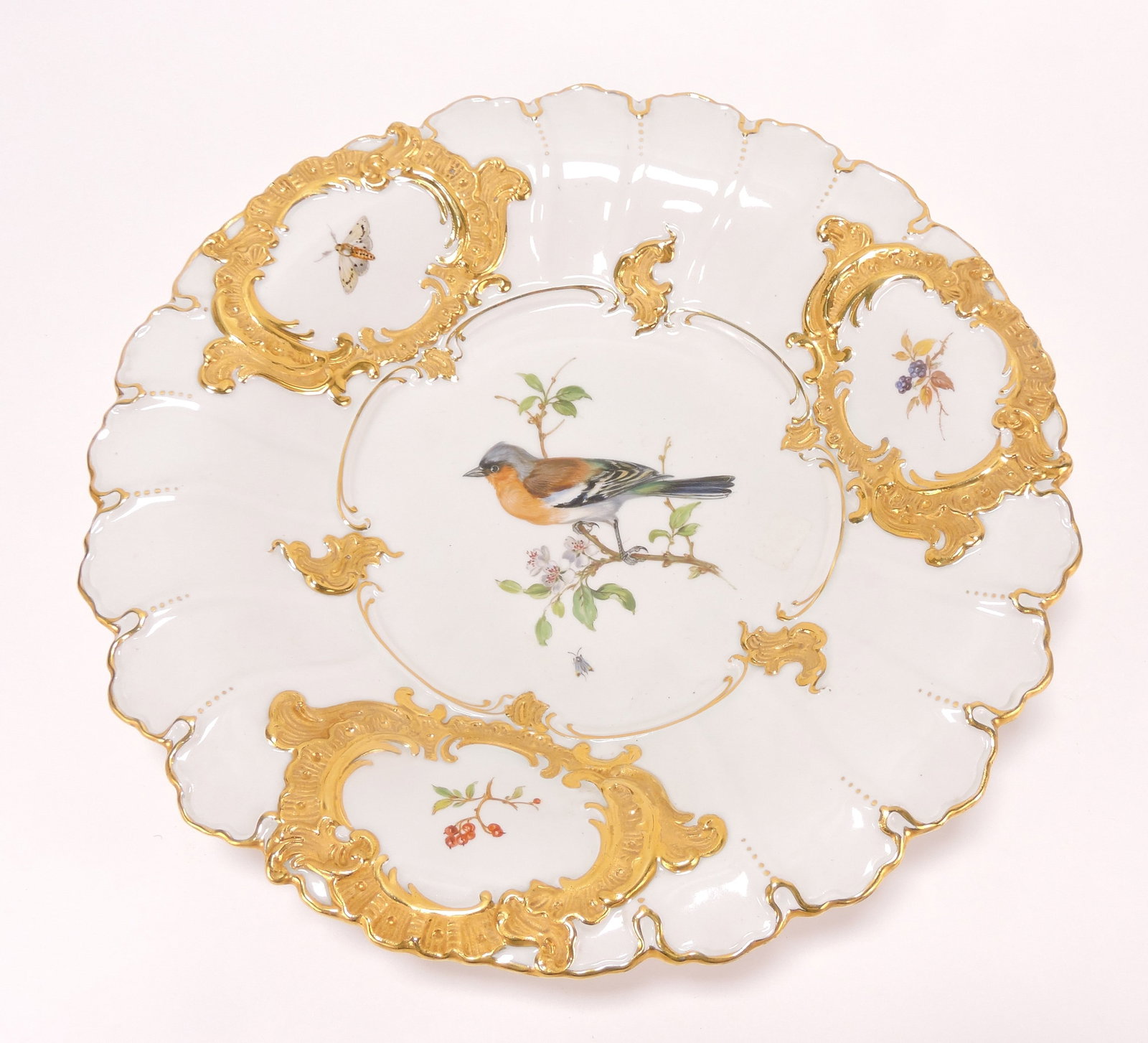 Meissen 11 1/2" bird tray: .