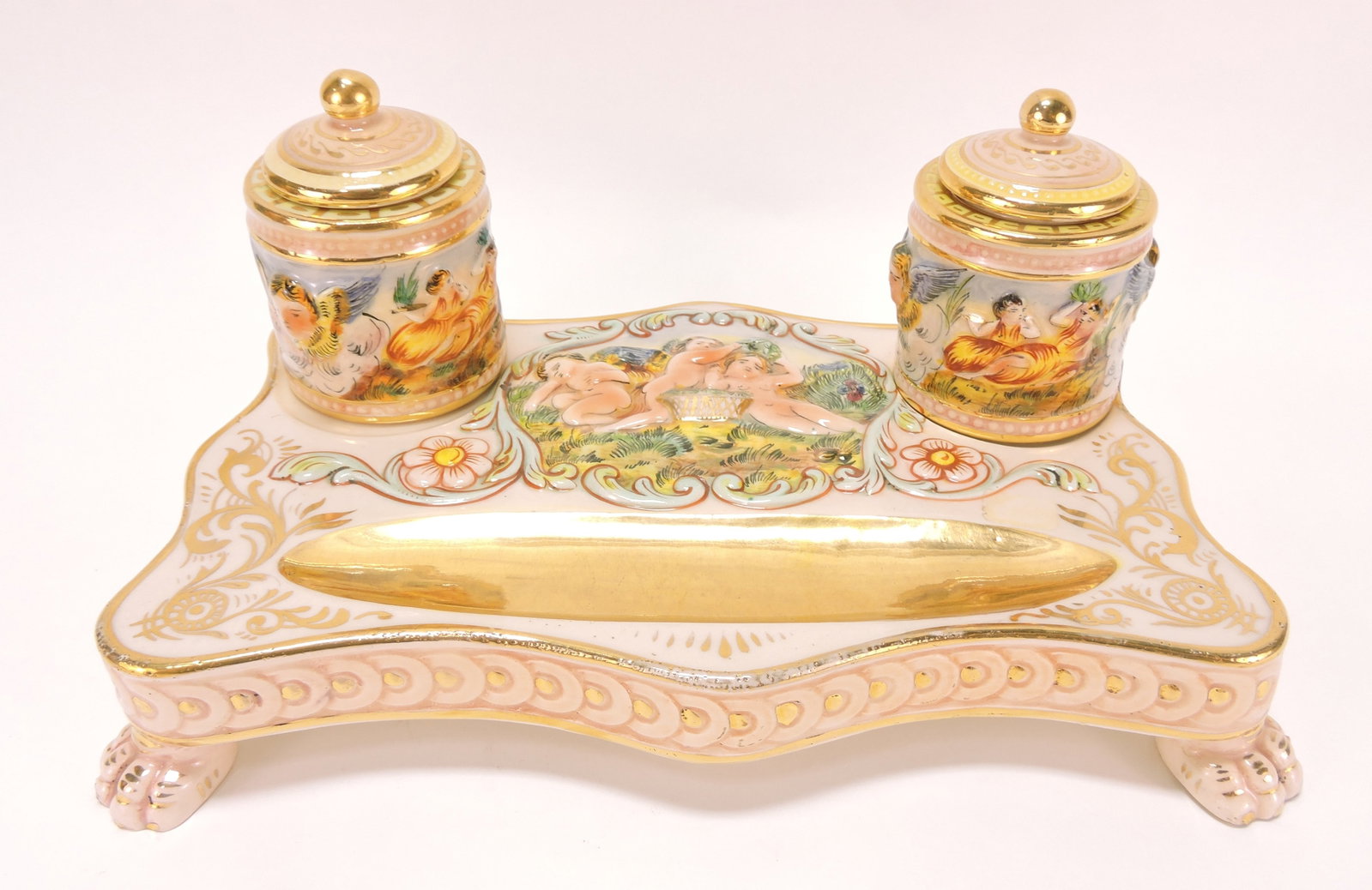 Capodimonte desk stand: .