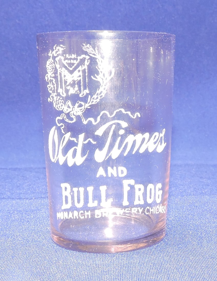 Pre-Prohibition etched beer glass, (1 of 1)