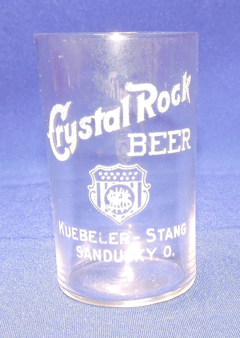 Pre-Prohibition etched beer glass, (1 of 1)