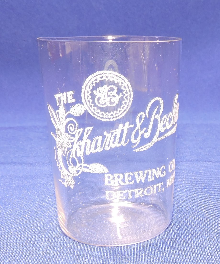 Pre-Prohibition etched beer glass, (1 of 1)