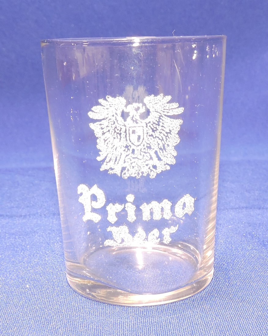 Pre-Prohibition etched beer glass, (1 of 1)
