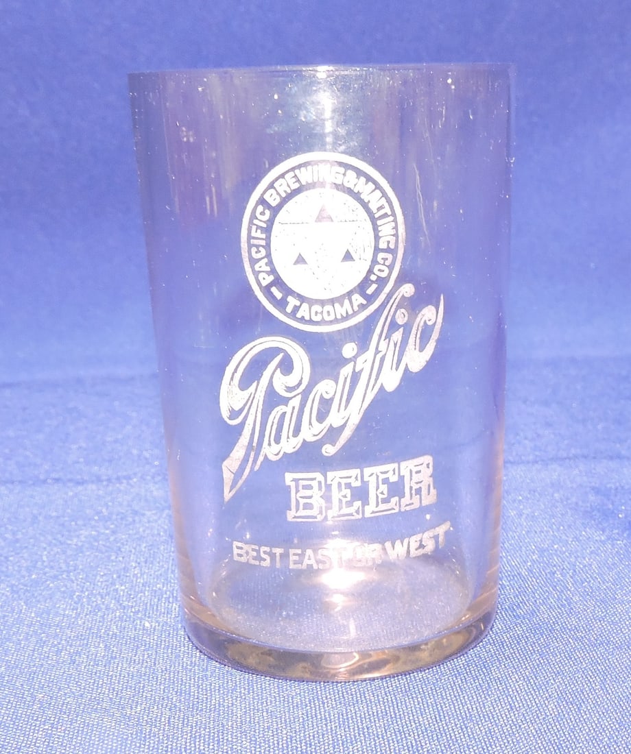 Pre-Prohibition etched beer glass, (1 of 1)