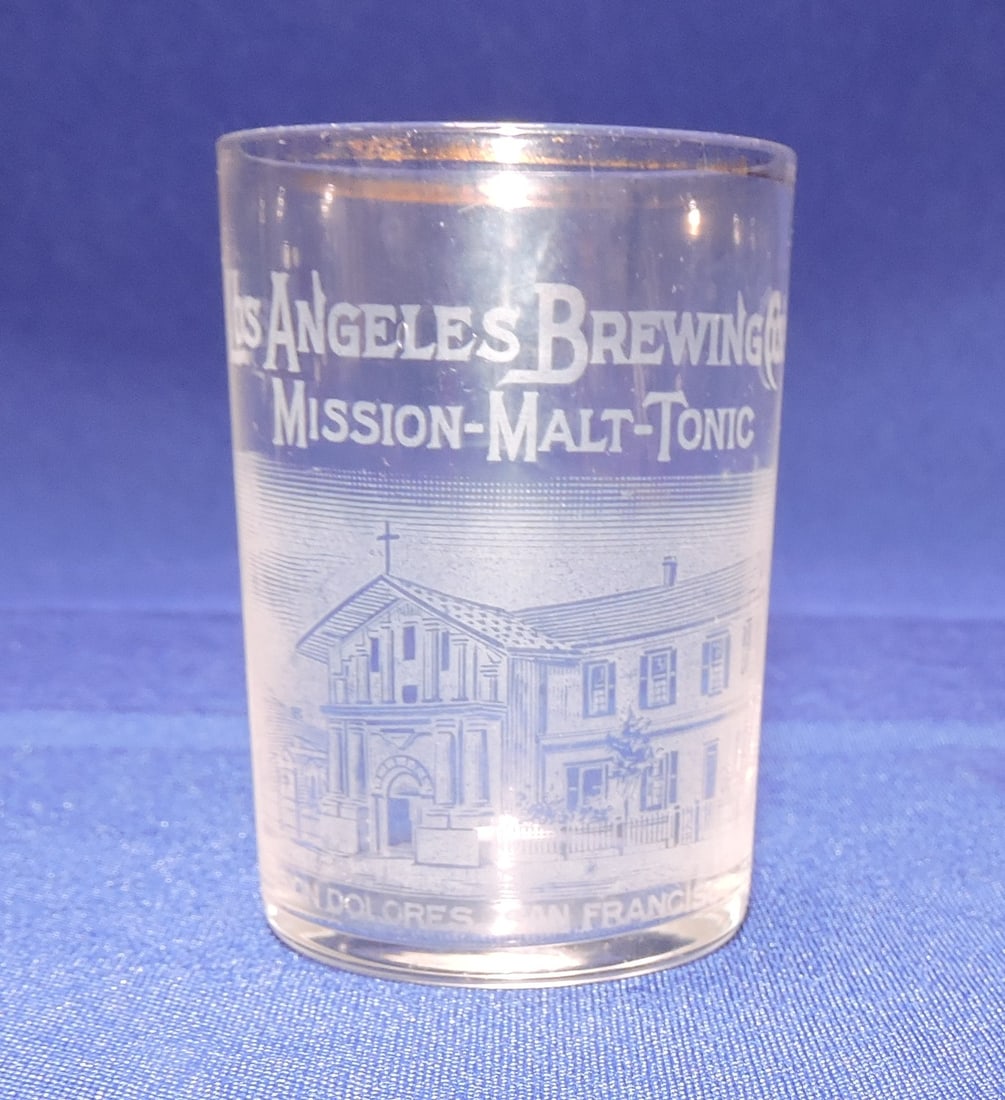 Pre-Prohibition etched beer glass, (1 of 1)